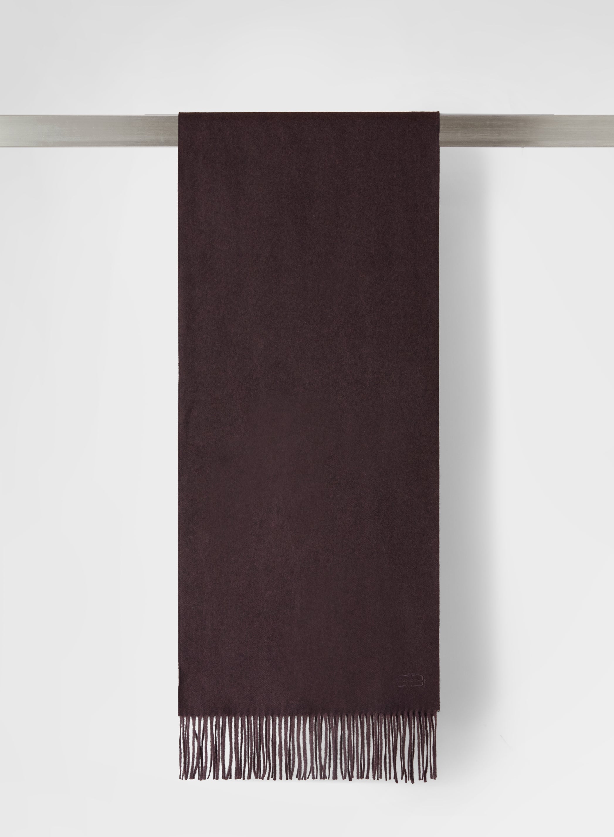 SILK CASHMERE SCARF BURGUNDY