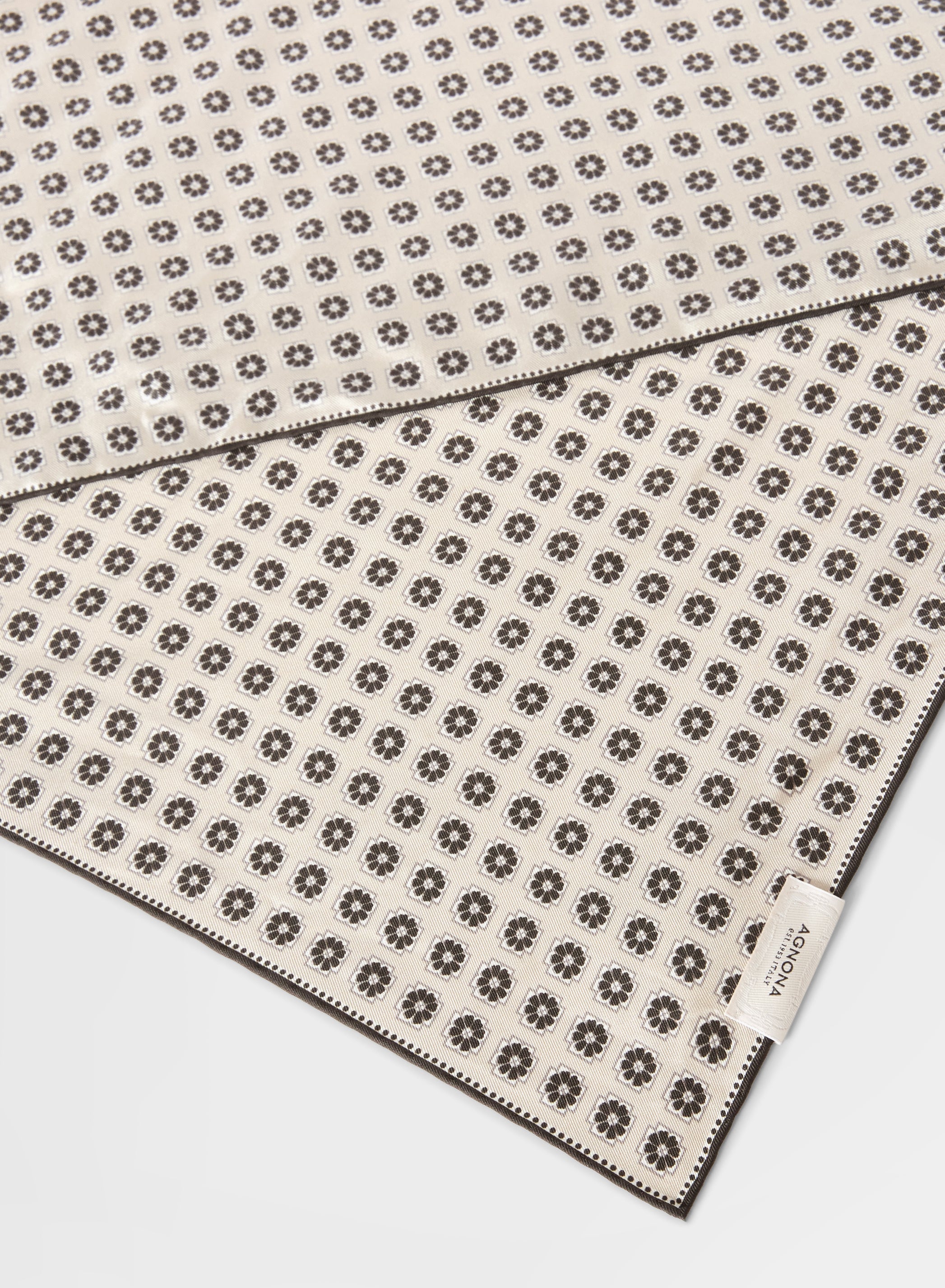 PURE SILK TIE PRINT FOULARD