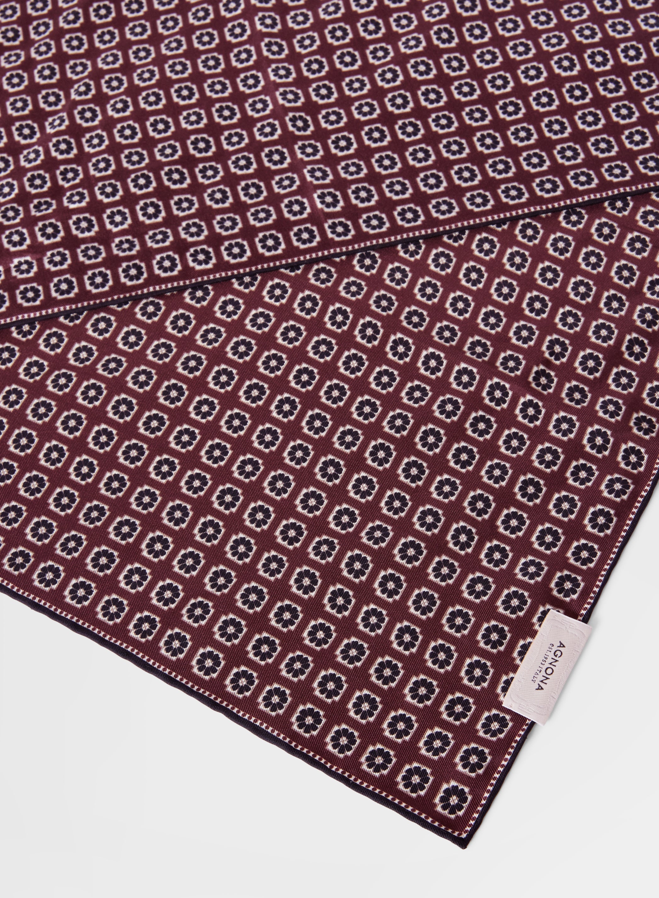 PURE SILK TIE PRINT FOULARD