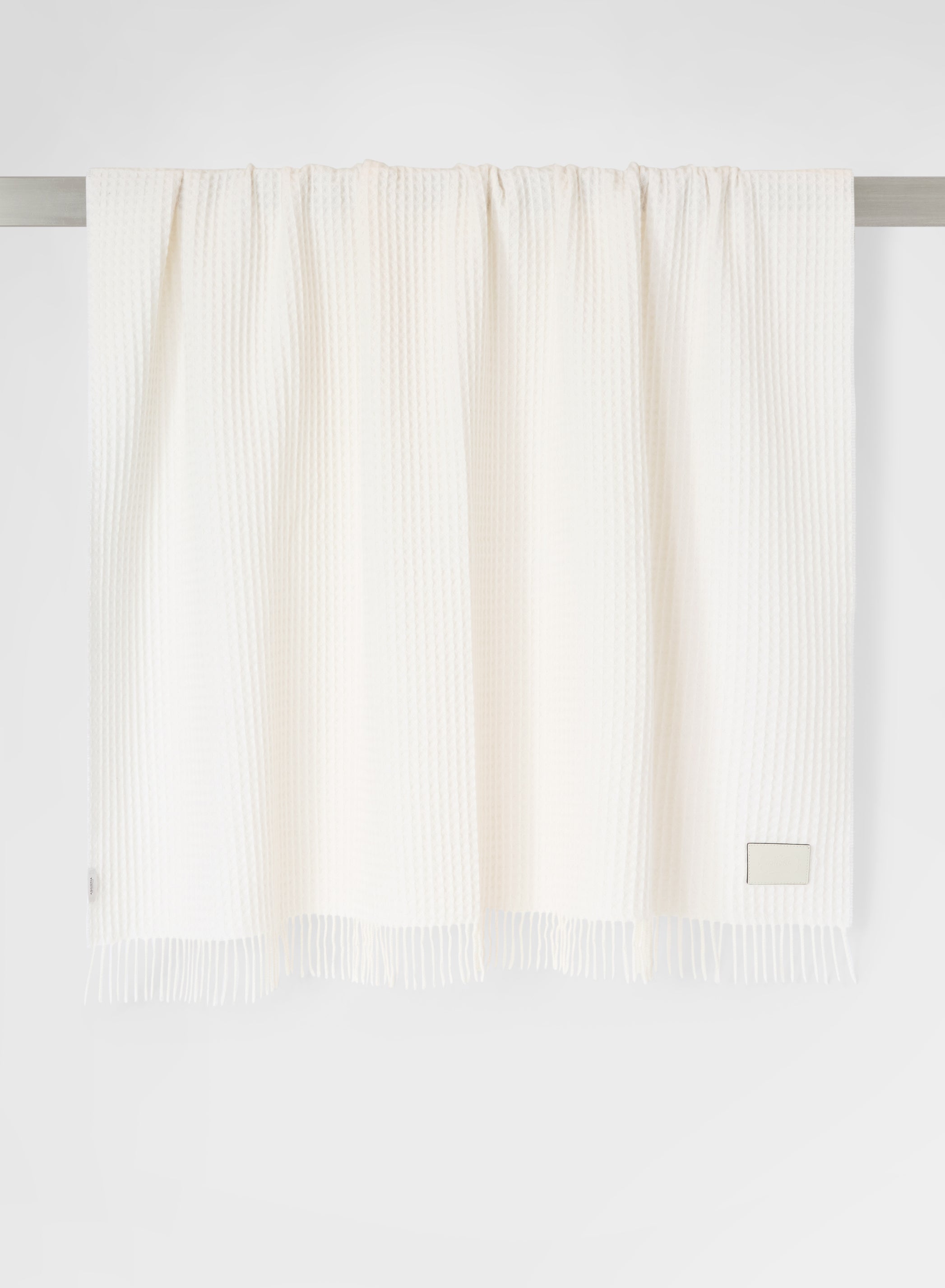 3D TEXTURED CASHMERE PLAID LIGHT GREIGE