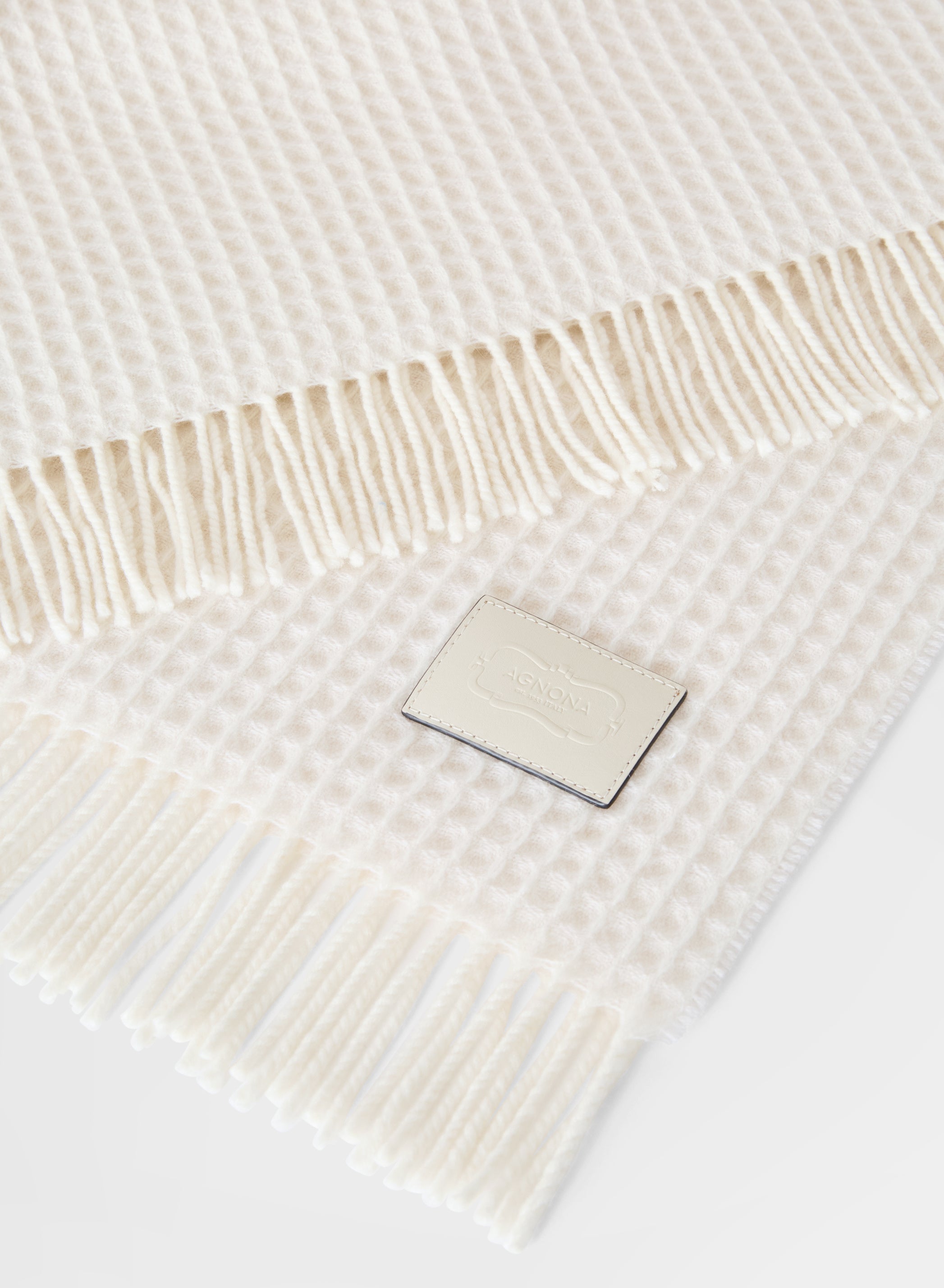 3D TEXTURED CASHMERE PLAID LIGHT GREIGE