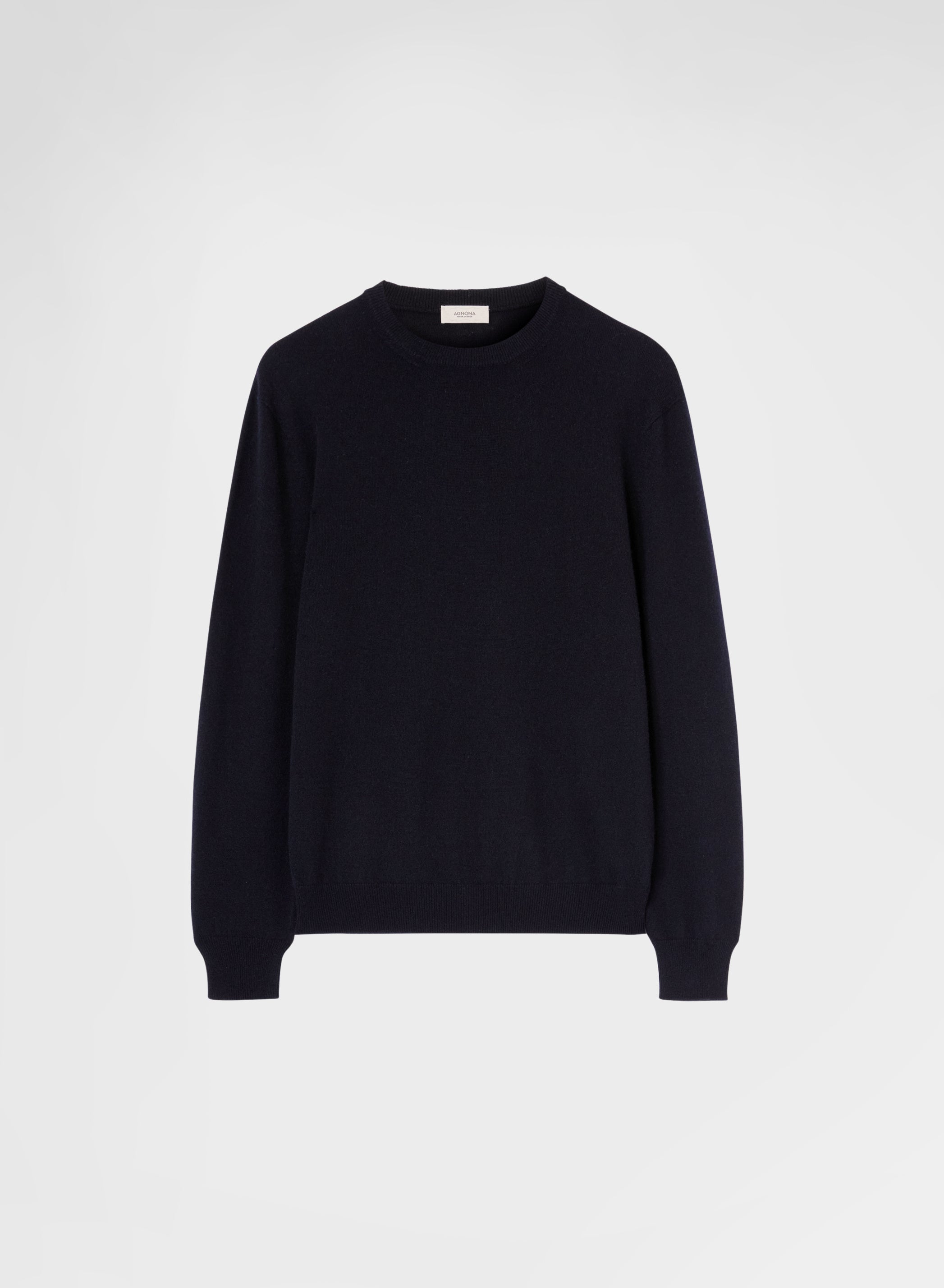 CASHMERE PLAIN KNIT CREWNECK NIGHT