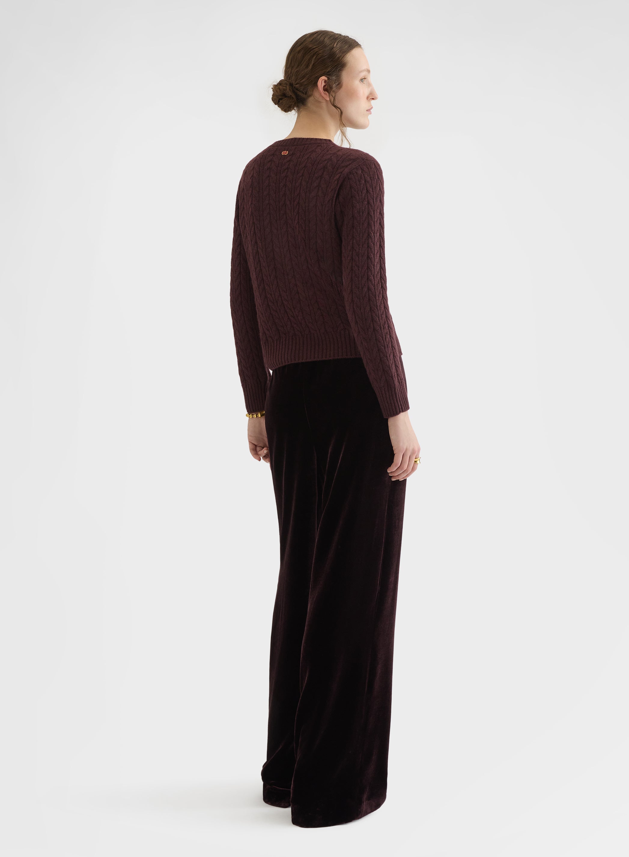 LIPSTICK CREWNECK CASHMERE BURGUNDY
