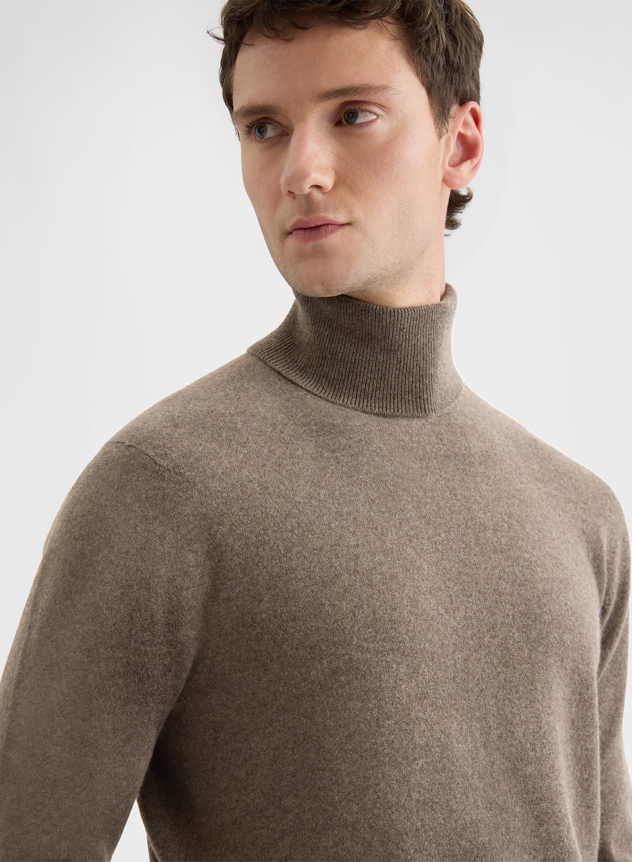 CASHMERE PLAIN KNIT TURTLENECK
