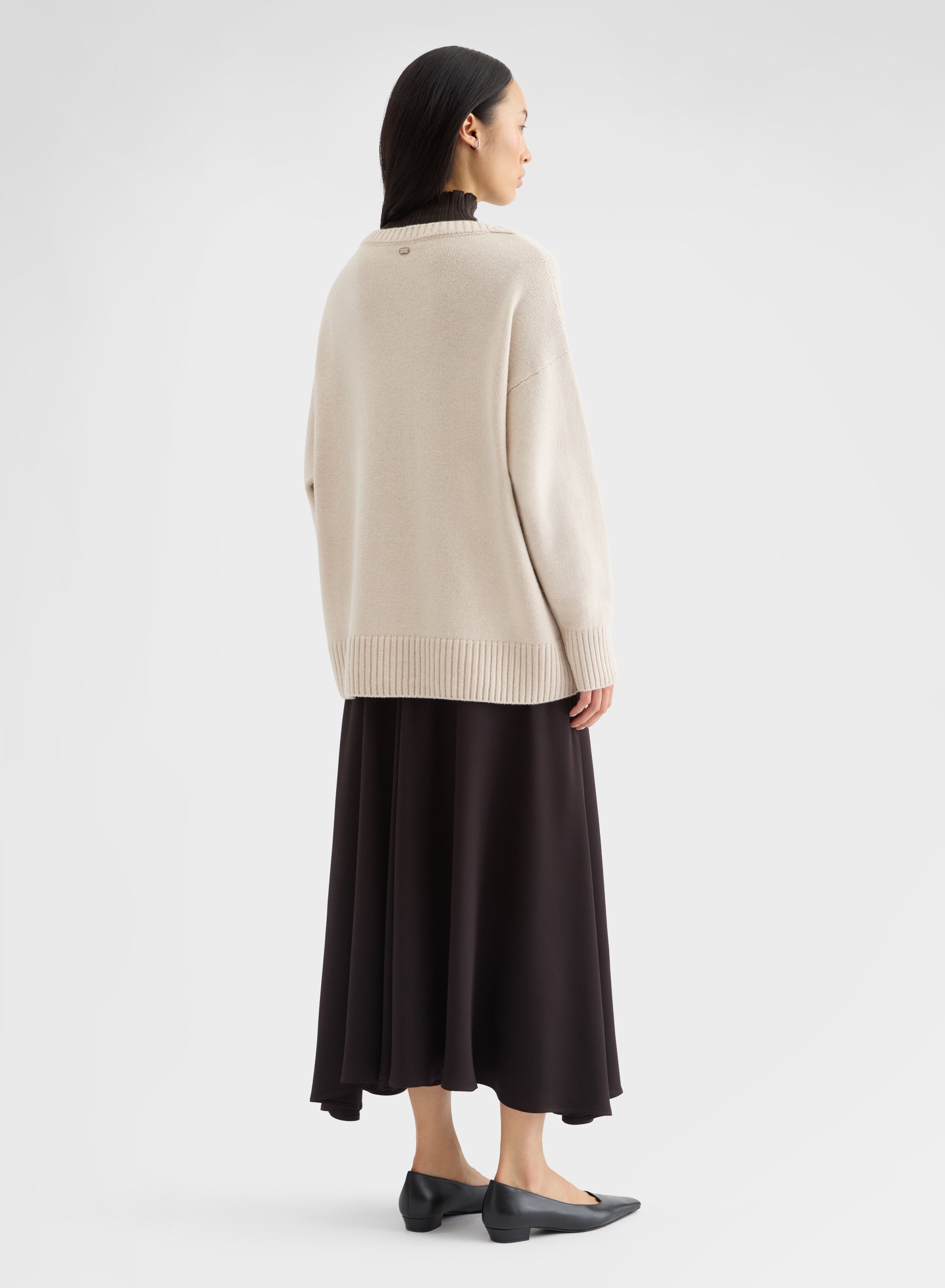 BOAT NECK SWEATER CASHMERE GREIGE