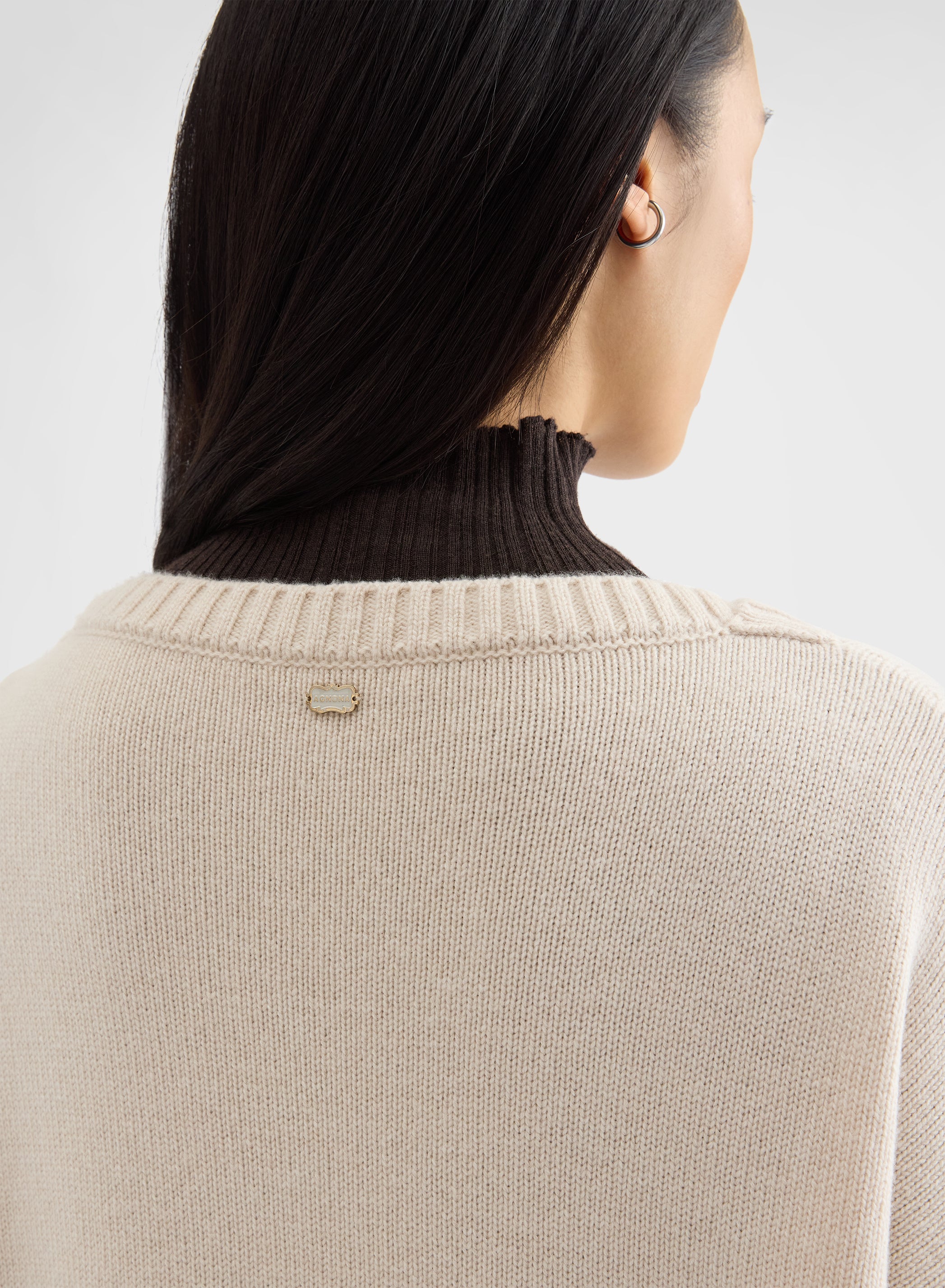 BOAT NECK SWEATER CASHMERE GREIGE