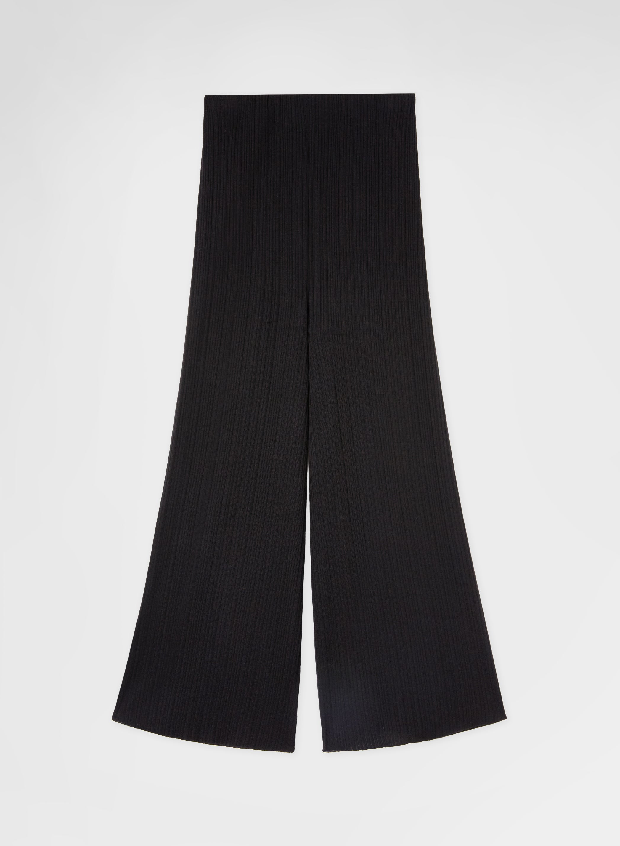 CORTECCIA STITCH HIGH WAISTED STRAIGHT PANTS BLACK