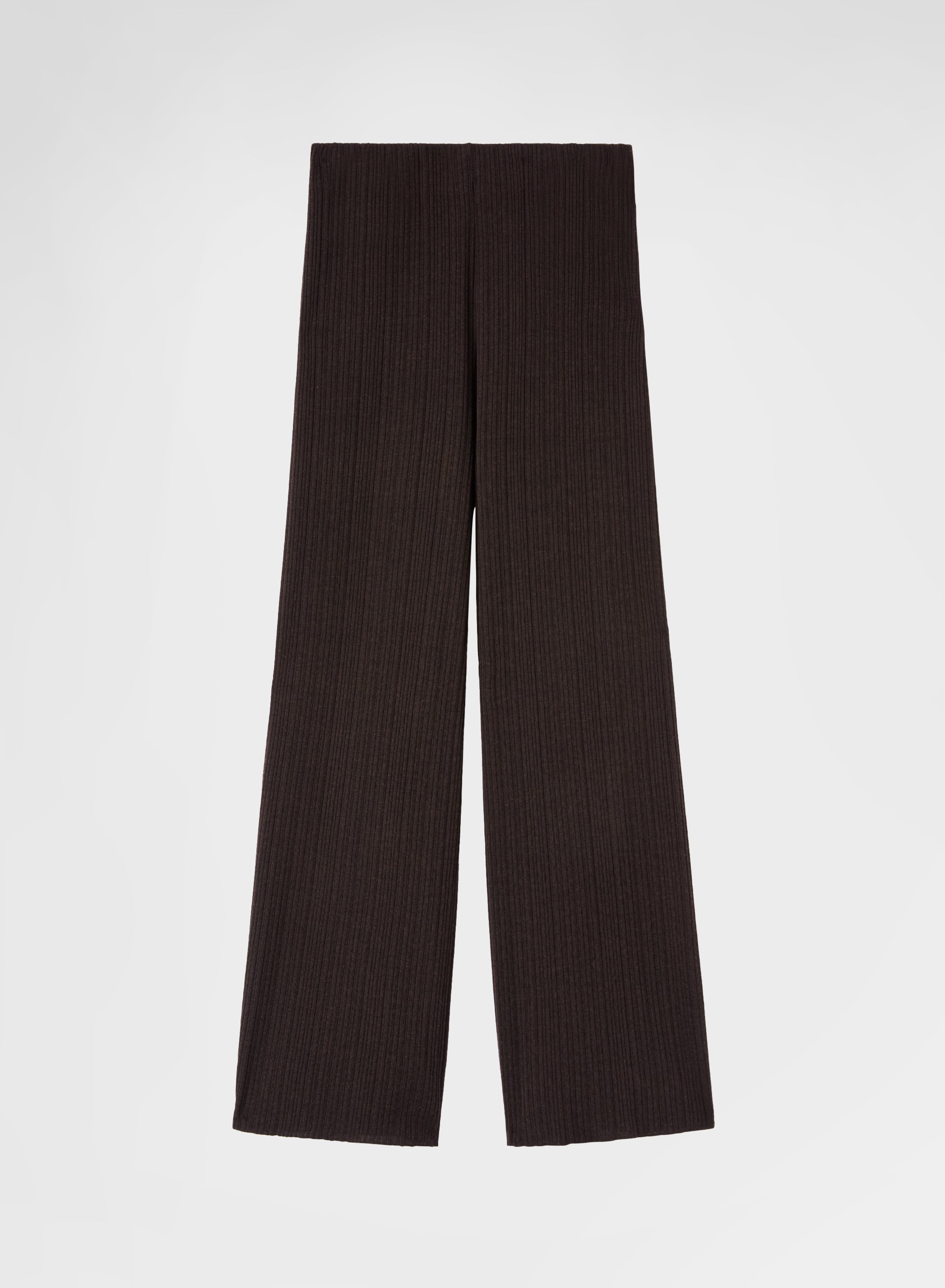 CORTECCIA STITCH HIGH WAISTED STRAIGHT PANTS EBONY
