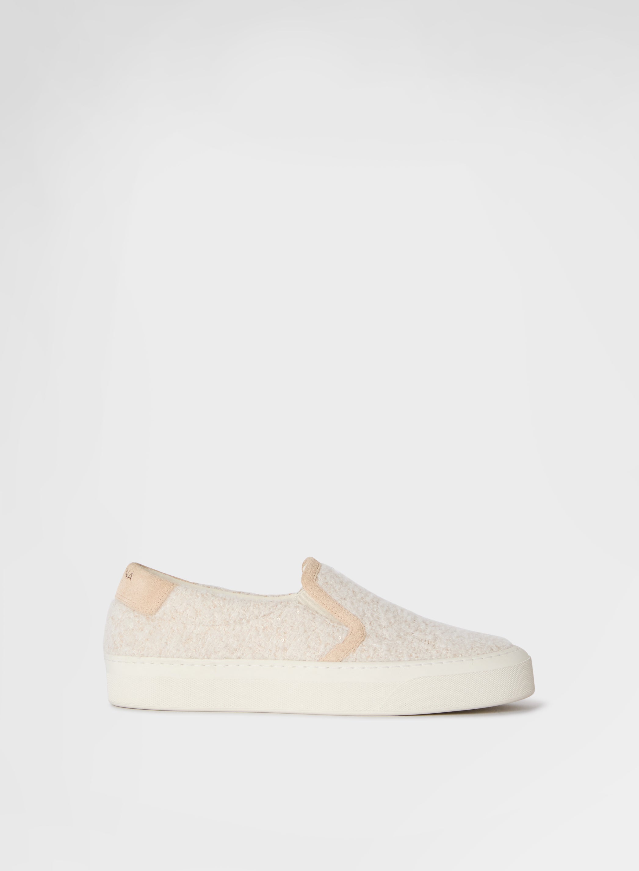 SHIMMERING BOUCLE SLIP ON SNOW