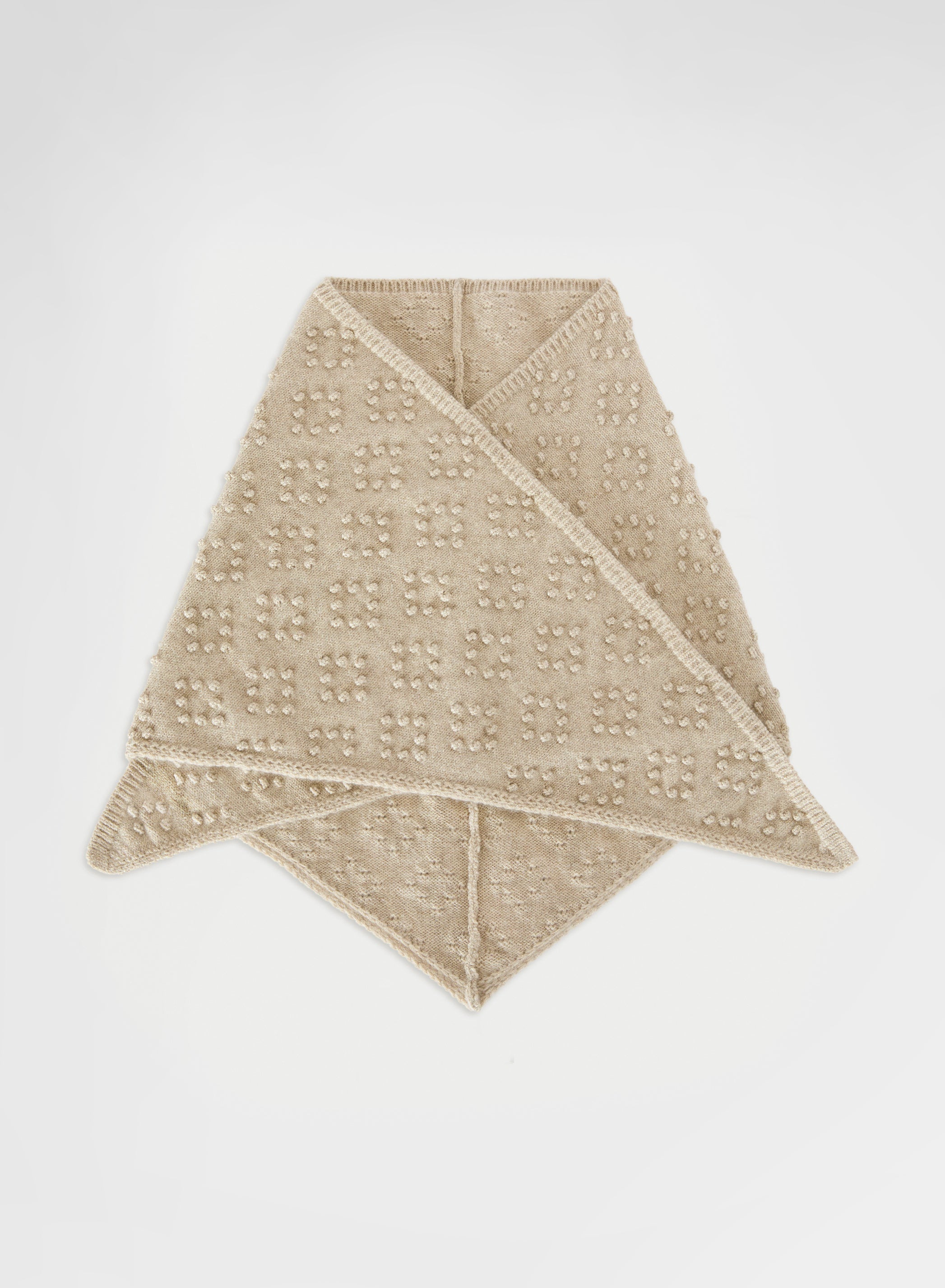 BRIGHT CASHMERE MULTI DOTS SCARF SNOW