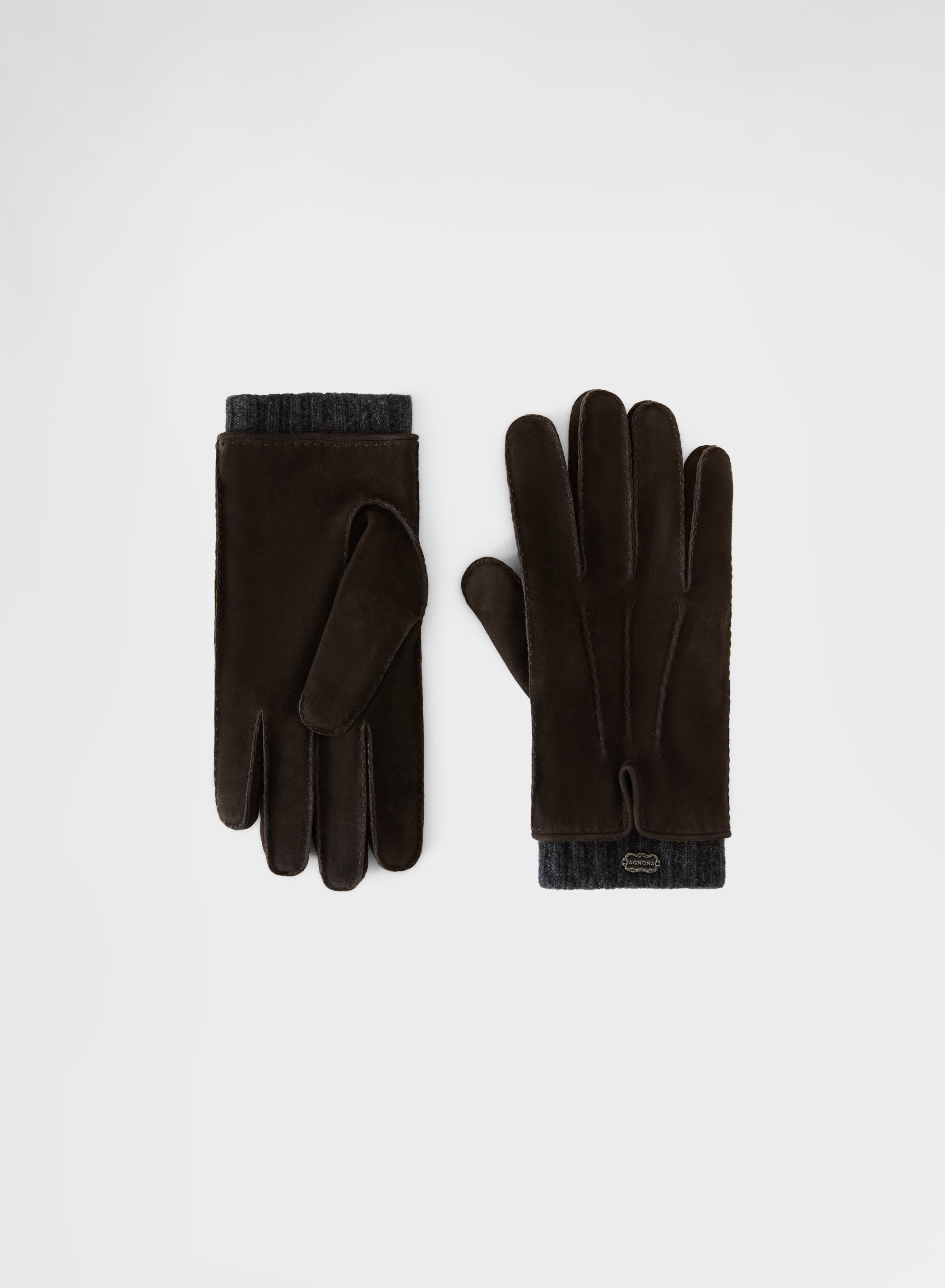 SUEDE GLOVES CHARCOAL