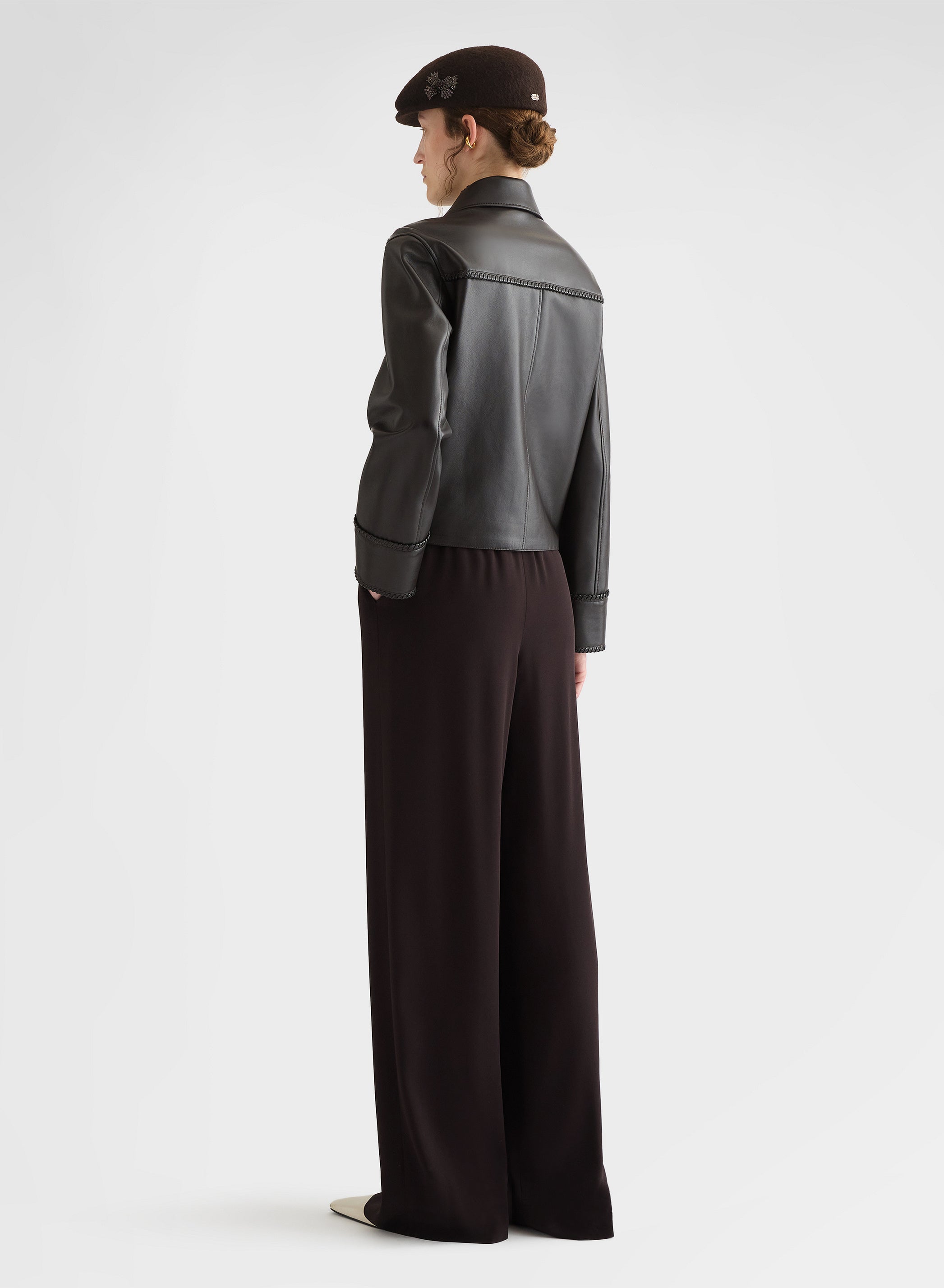 BONDED NAPPA JACKET EBONY