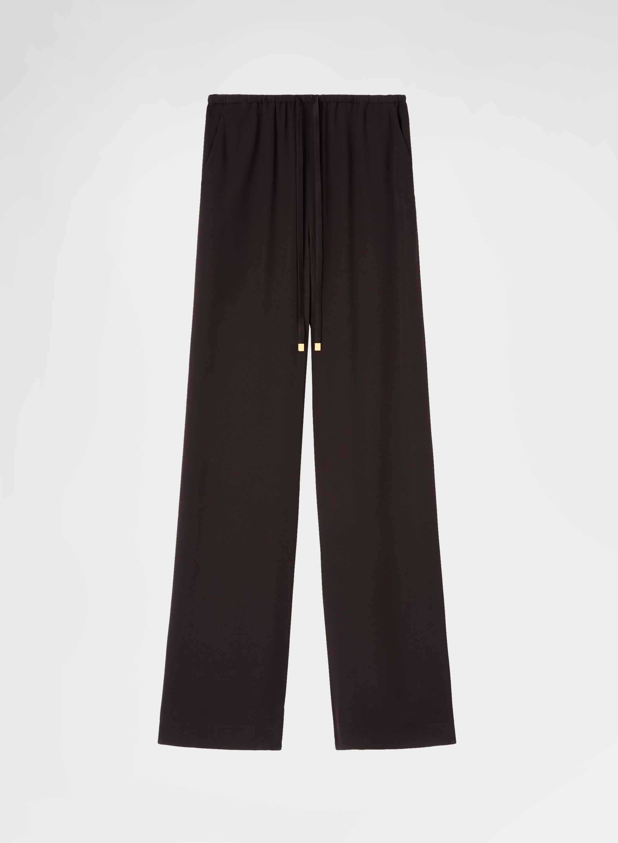 MATT SILK BLEND DRAWSTRING JOGGERS EBONY