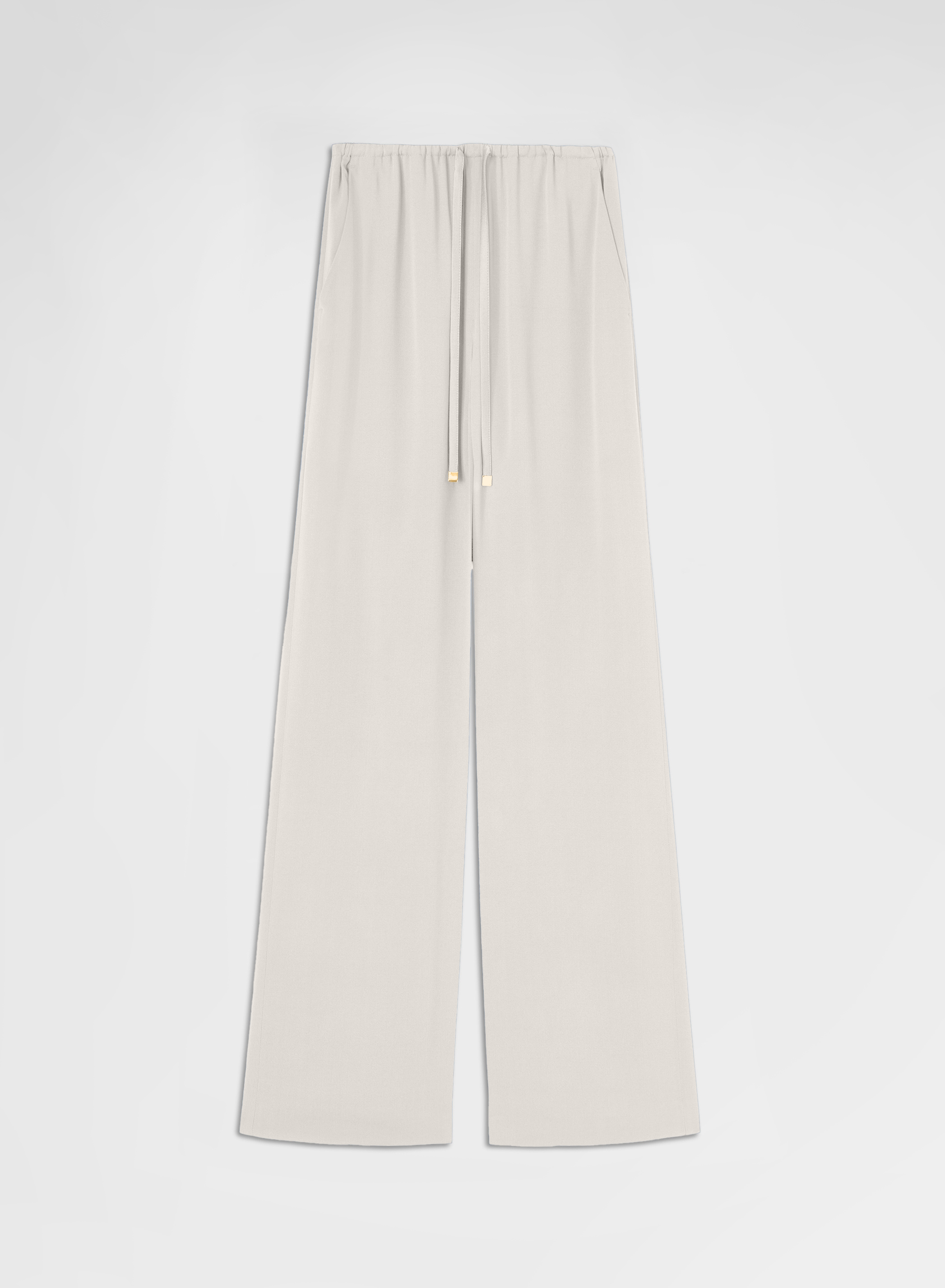 MATT SILK BLEND DRAWSTRING JOGGERS GREIGE
