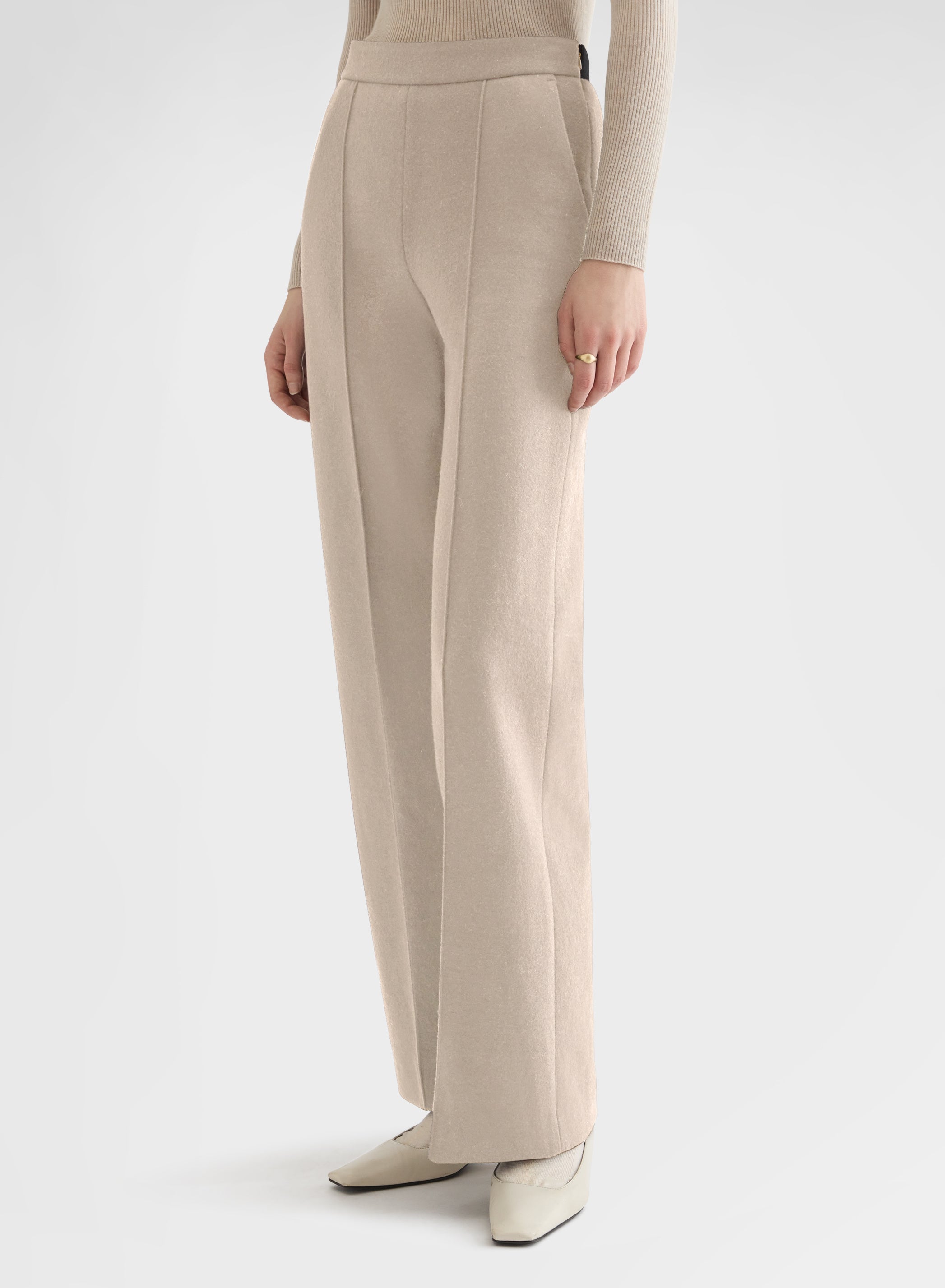 B-JERSEY DOUBLE FACE NEW YORK STRAIGHT PANTS