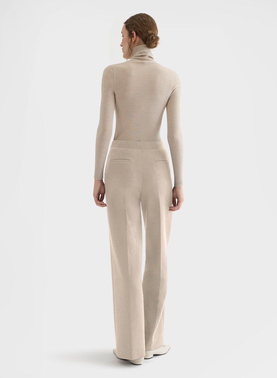 NEW YORK STRAIGHT PANTS B-JERSEY DOUBLE FACE LIGHT BEIGE
