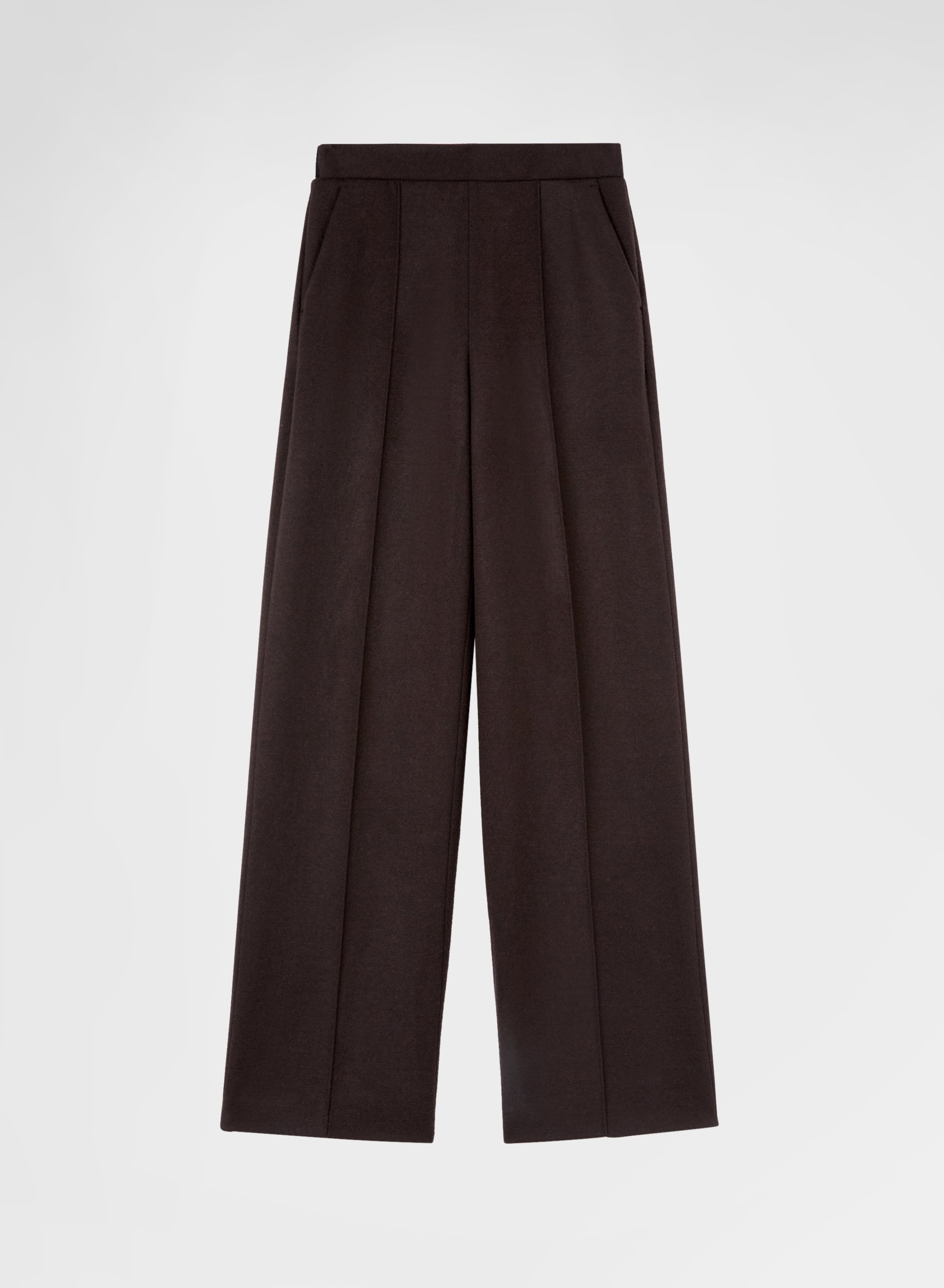 NEW YORK STRAIGHT PANTS B-JERSEY DOUBLE FACE CHOCOLATE