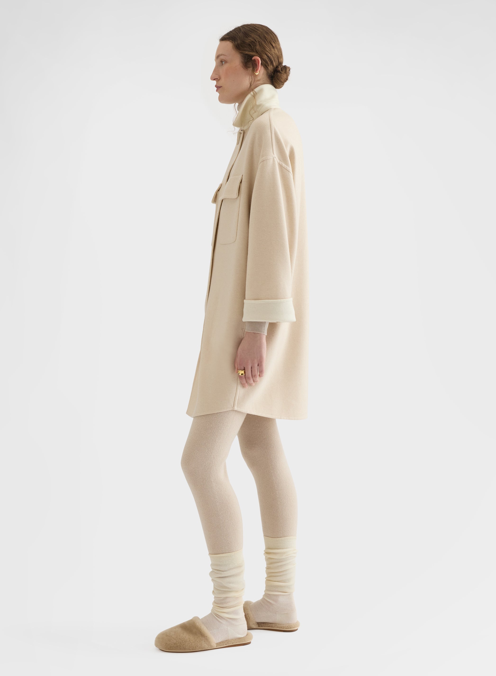 B-JERSEY DOUBLE FACE OVERSHIRT