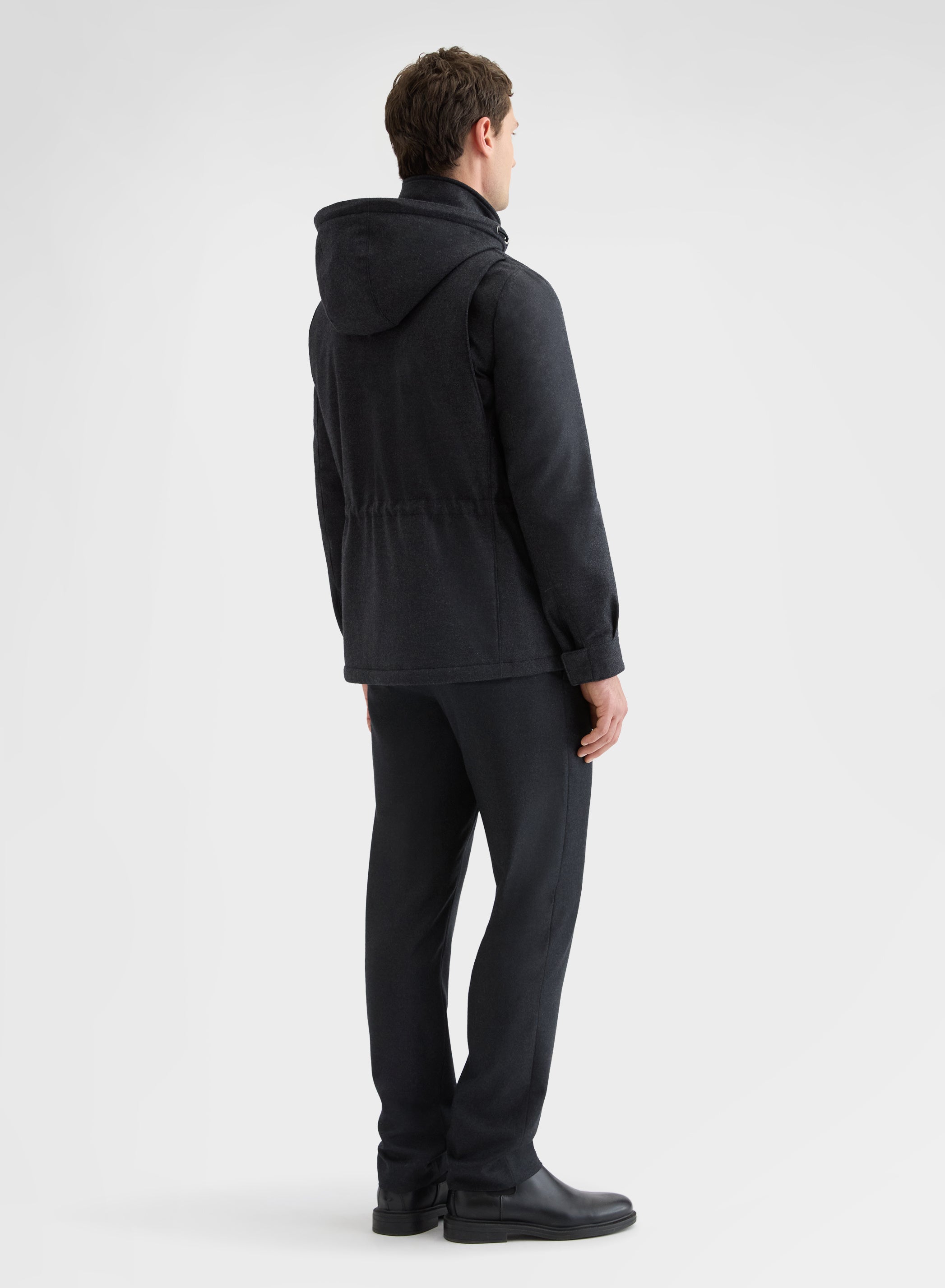 RAINWEAVER CASHMERE FIELD JACKET CHARCOAL