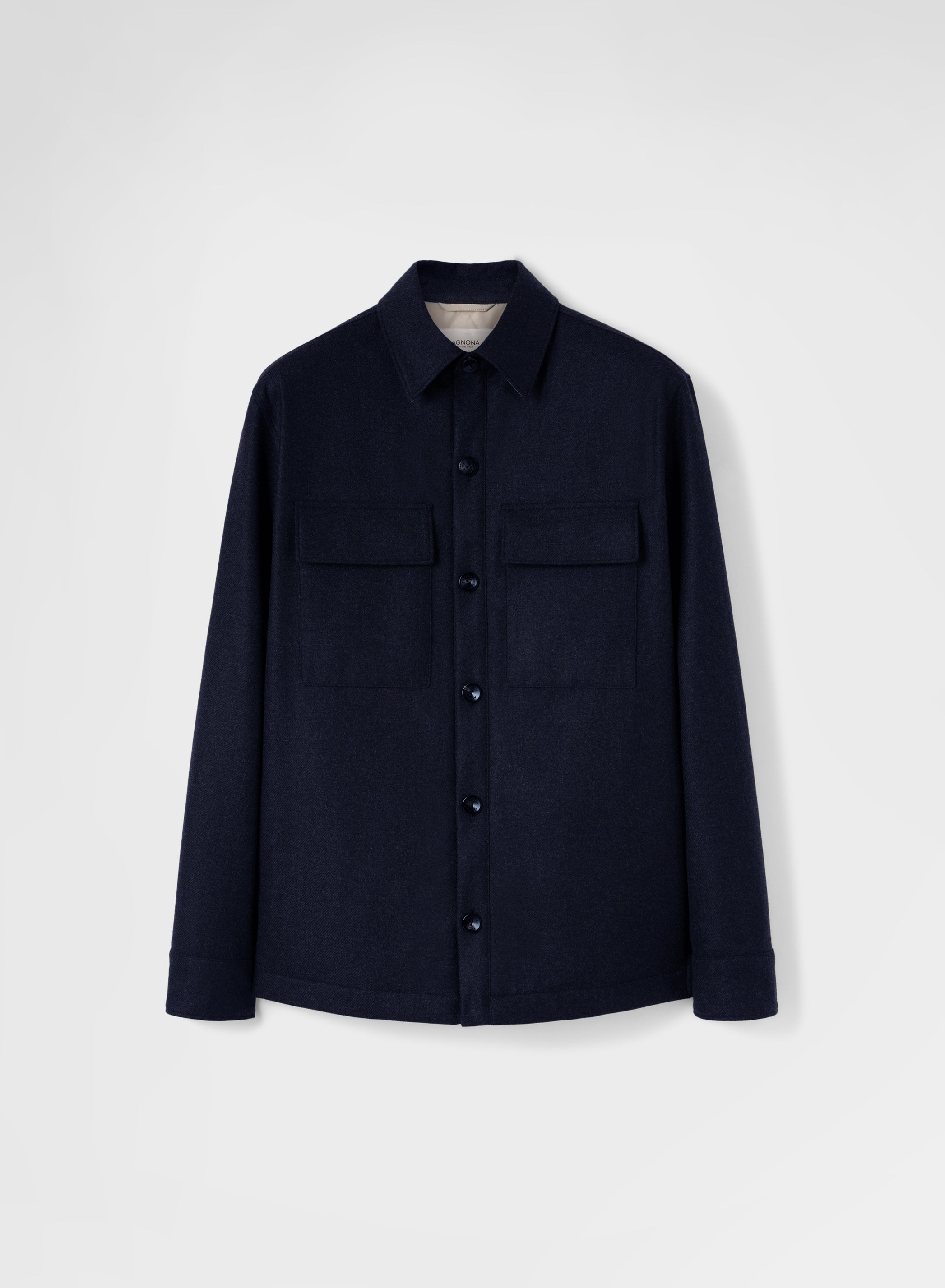 LIGHT CASHMERE MELANGE RAINWEAVER PADDED OVERSHIRT NIGHT