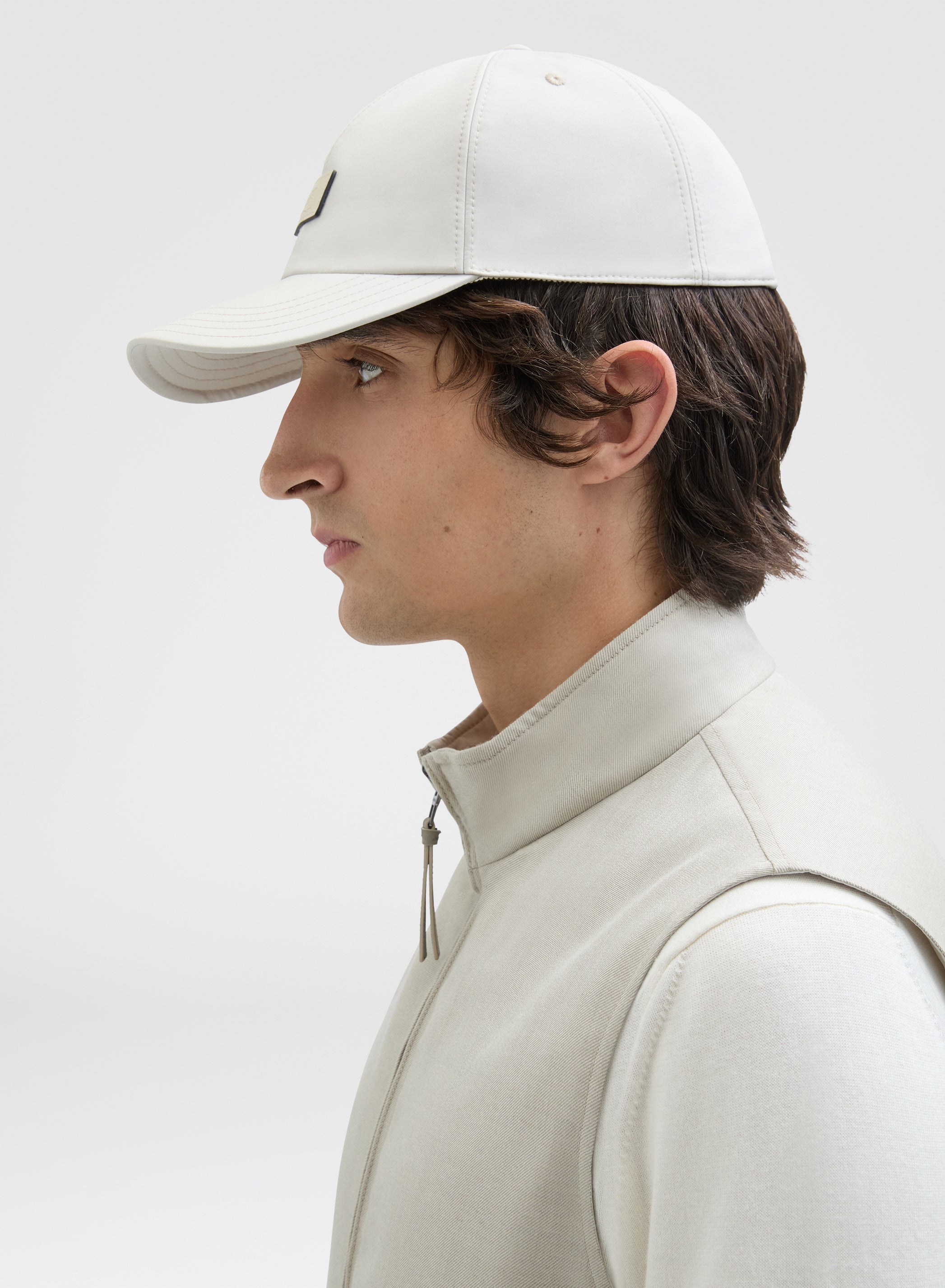 NYLON TECH TWILL BASEBALL CAP SAND