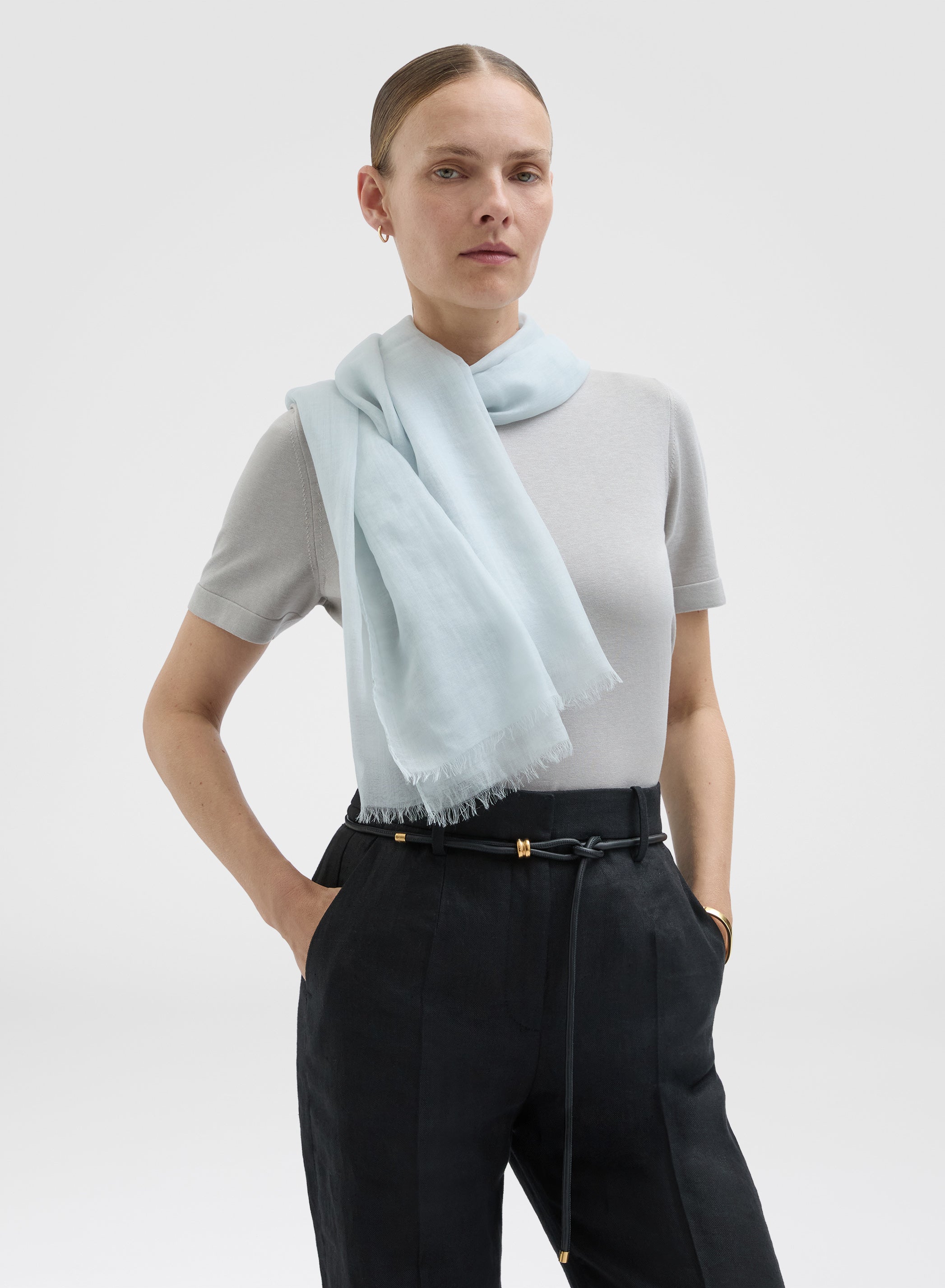 CASHMERE NUVOLA SCARF SKY