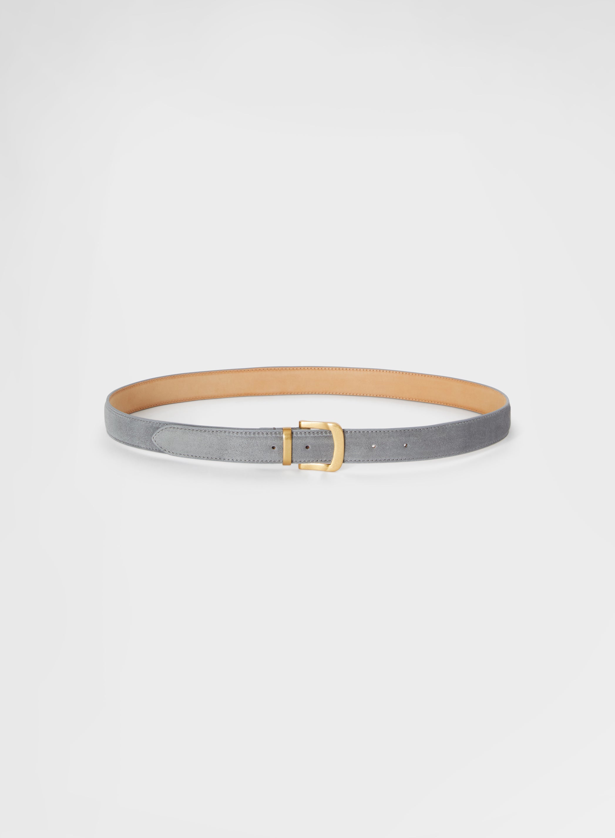 HEAVY SUEDE TROUSER BELT GREY