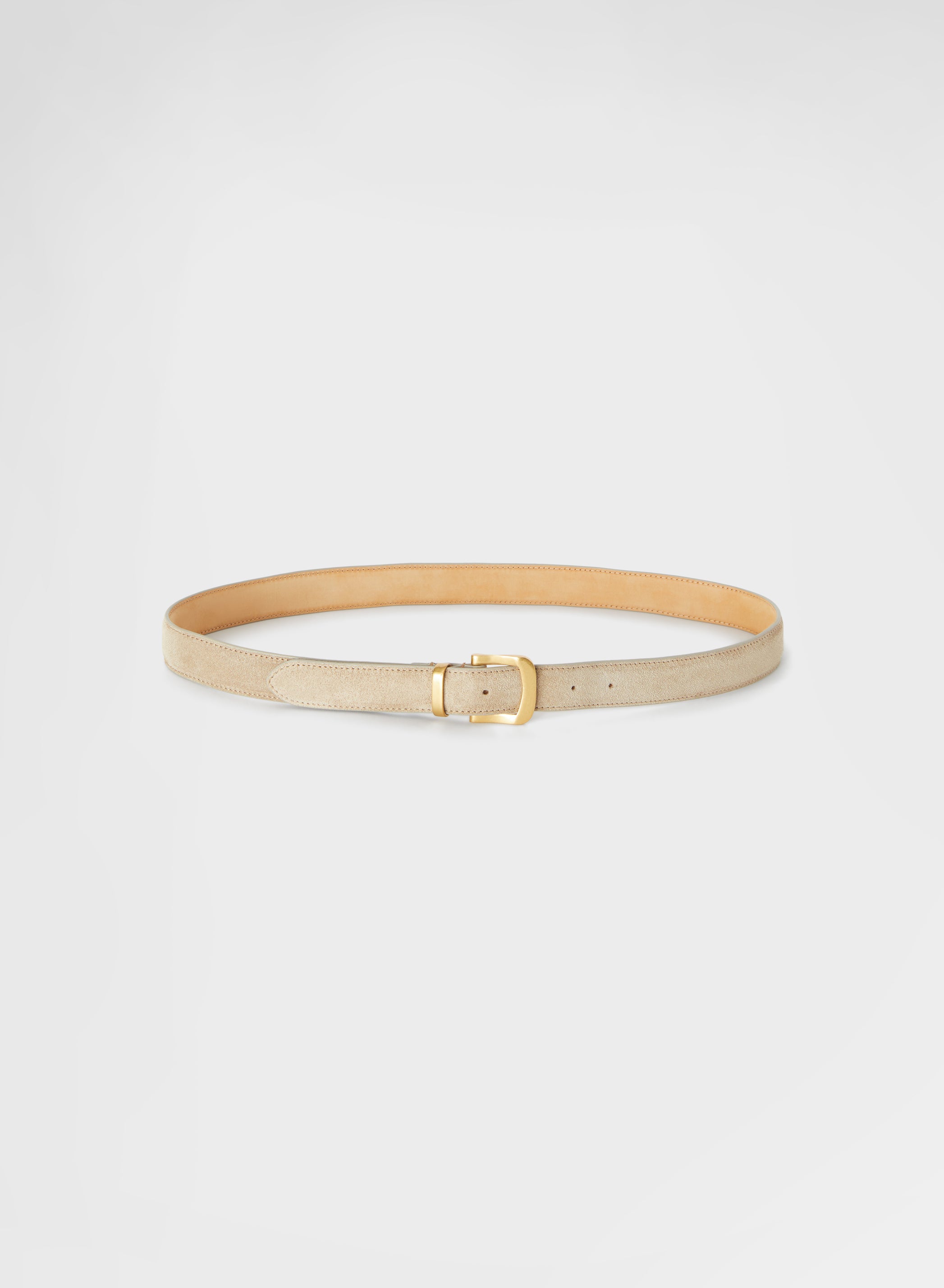 HEAVY SUEDE TROUSER BELT STONE