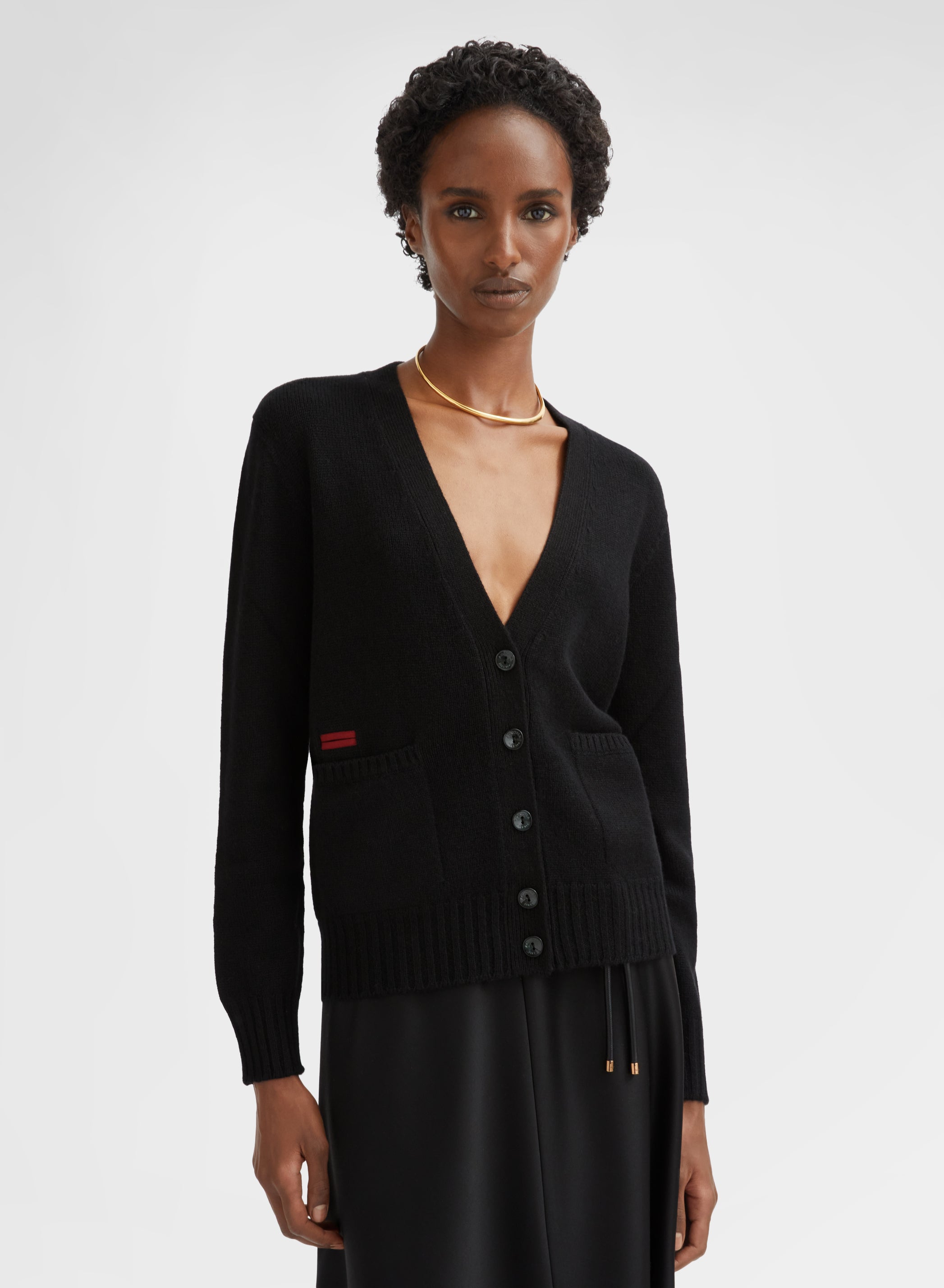 CASHMERE LIPSTICK CARDIGAN
