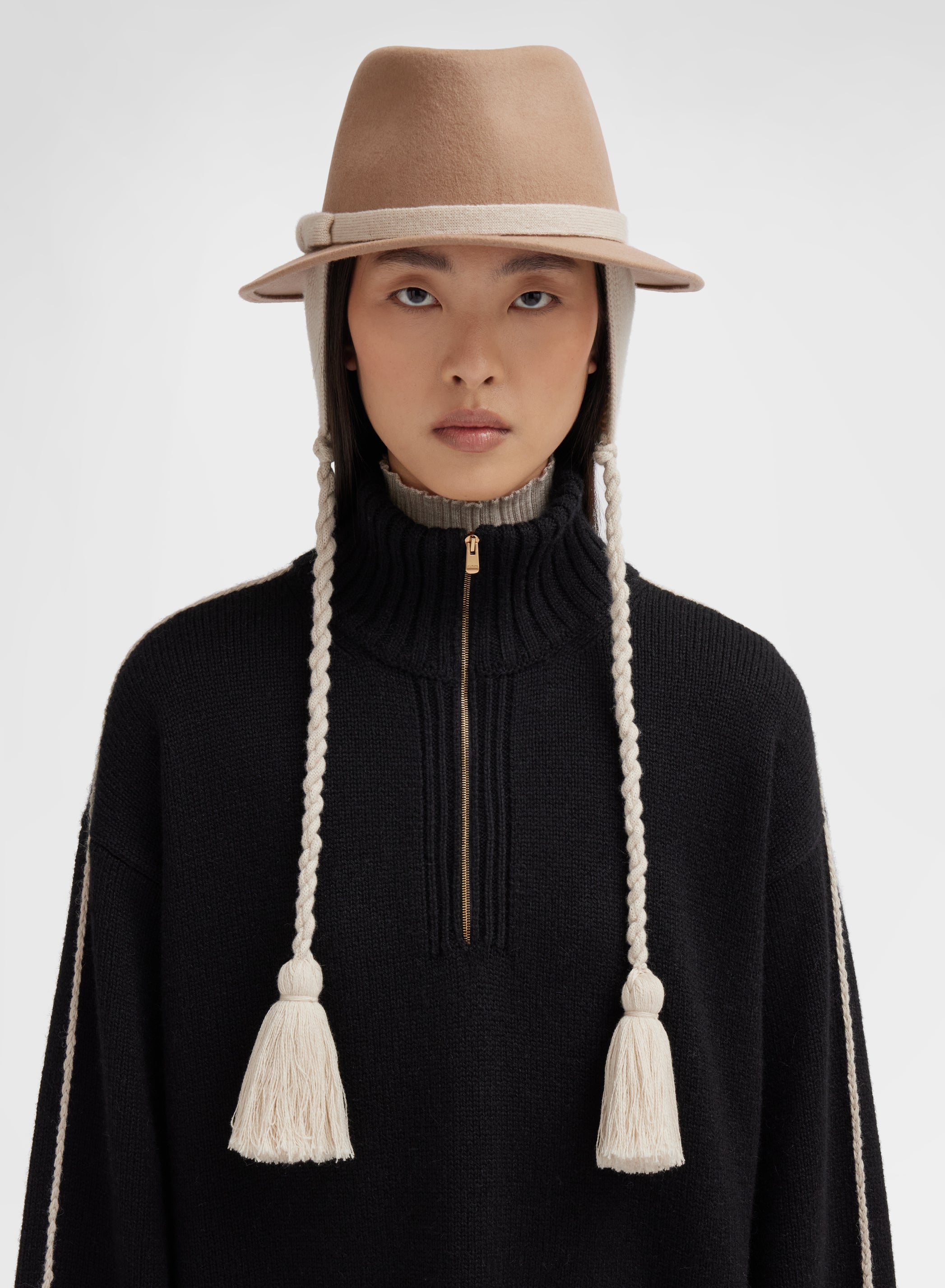 WOMAN WOOL FELT HAT CAMEL