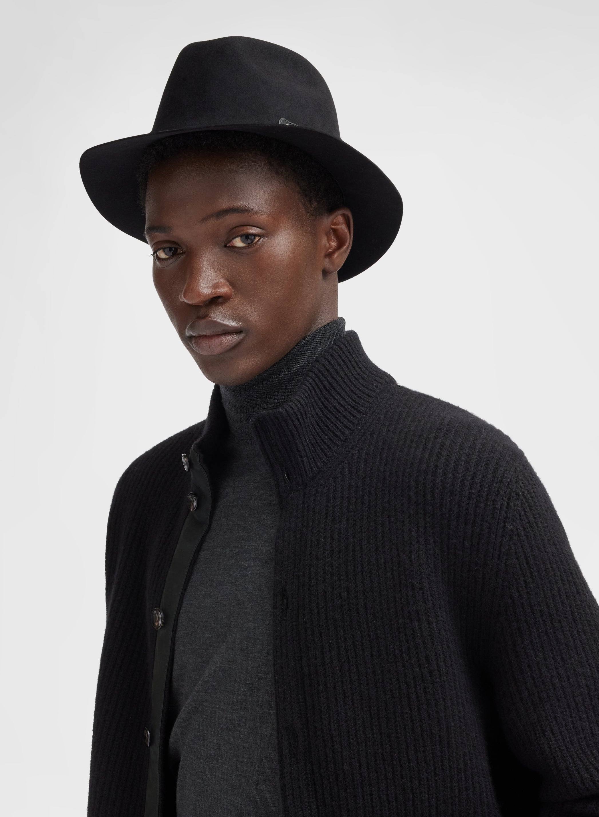 WOOL FELT HAT BLACK