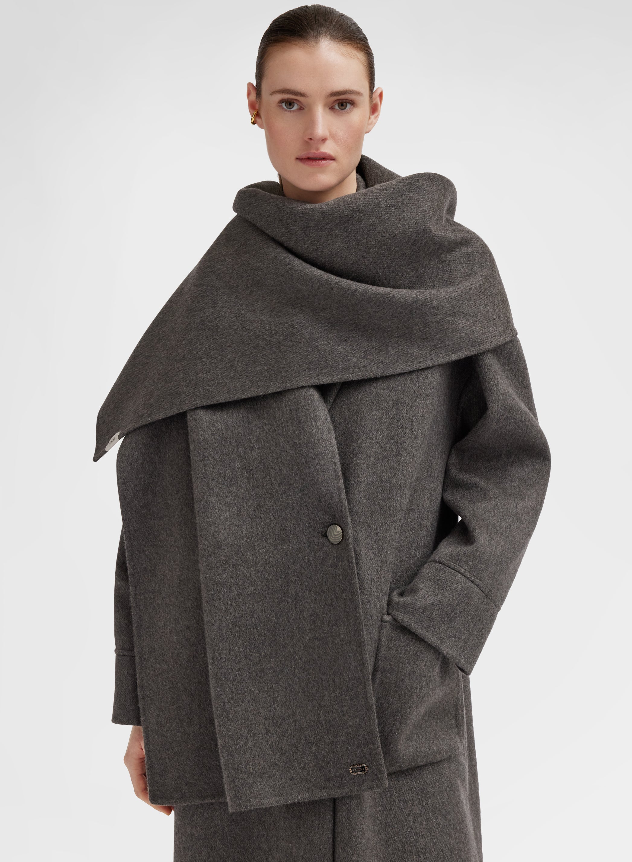 DIAGONAL DOUBLE FACE SCARF CUMINO