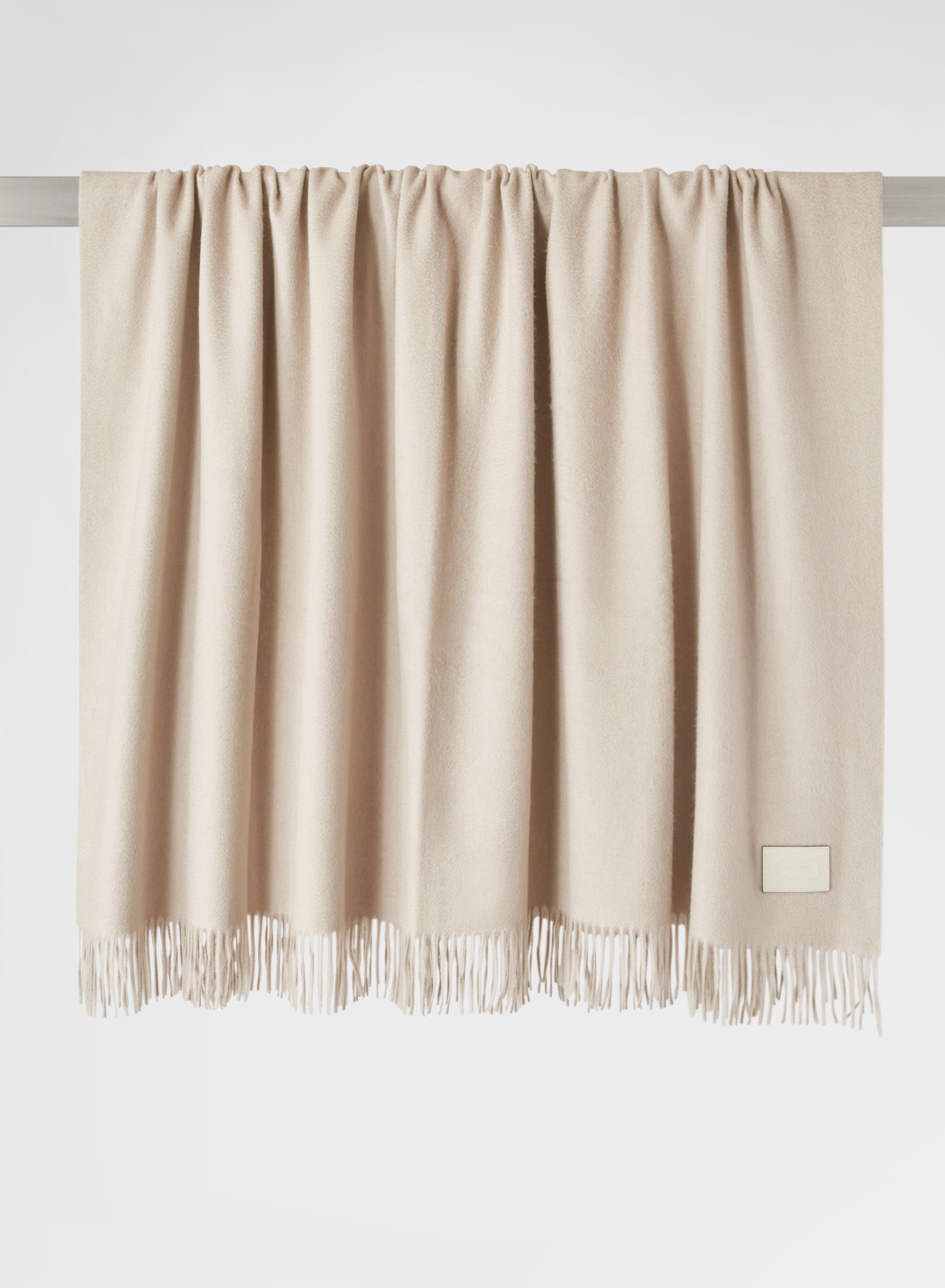 CASHMERE ZIBELLINATO PLAID ALABASTRO