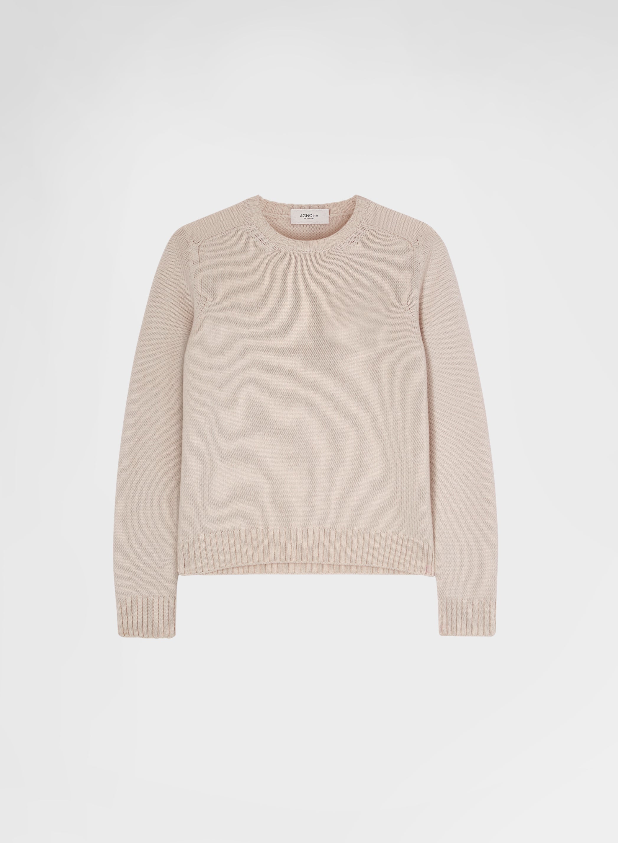 LONG SLEEVE CREWNECK CASHMERE RASATO ALBINO