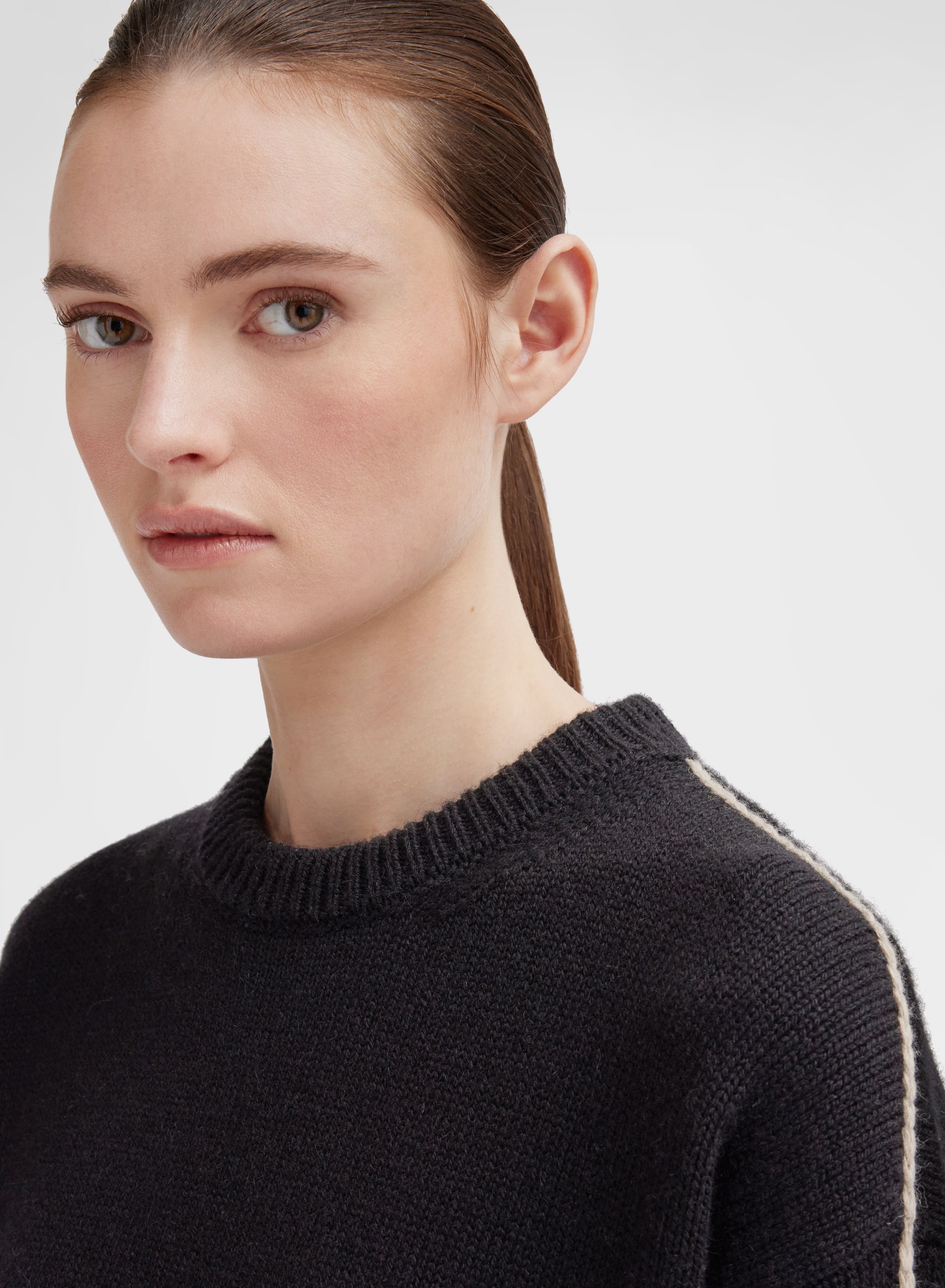 LONG SLEEVE CREWNECK BLISS CASH JACQUARD BLACK