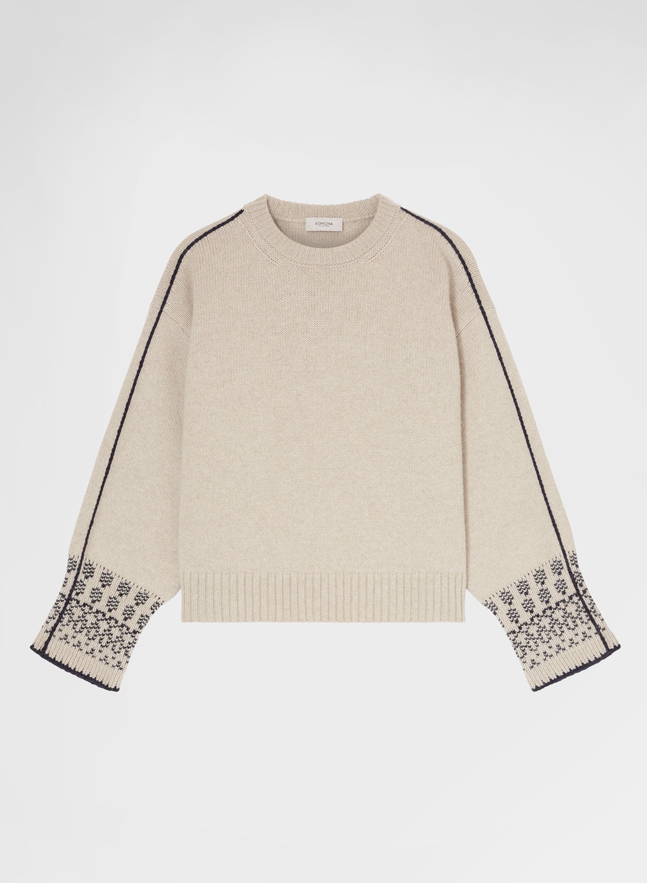 LONG SLEEVE CREWNECK BLISS CASH JACQUARD CHANTILLY
