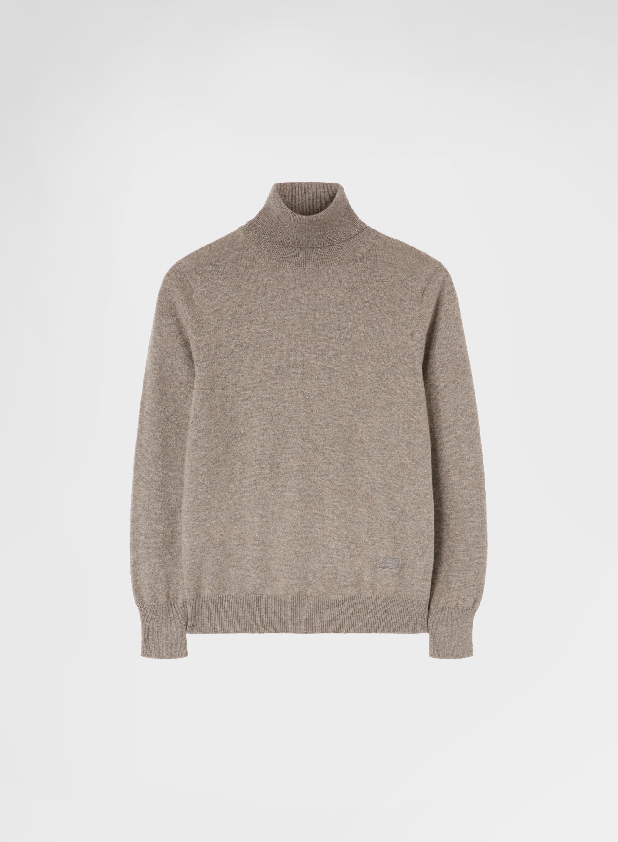 LONG SLEEVE TURTLE NECK CASHMERE RASATO SESAME