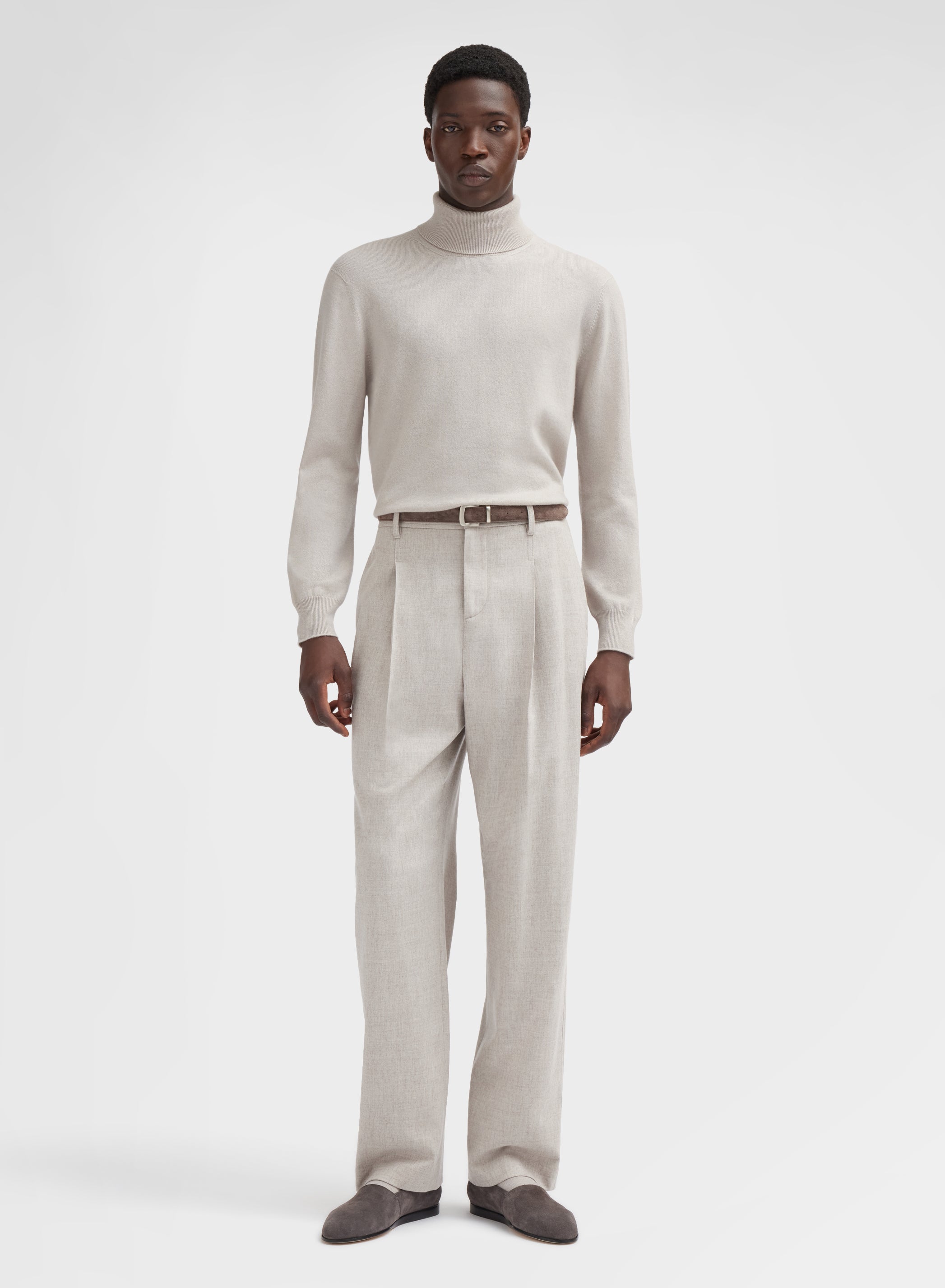 LONG SLEEVE TURTLE NECK CASHMERE RASATO MOON