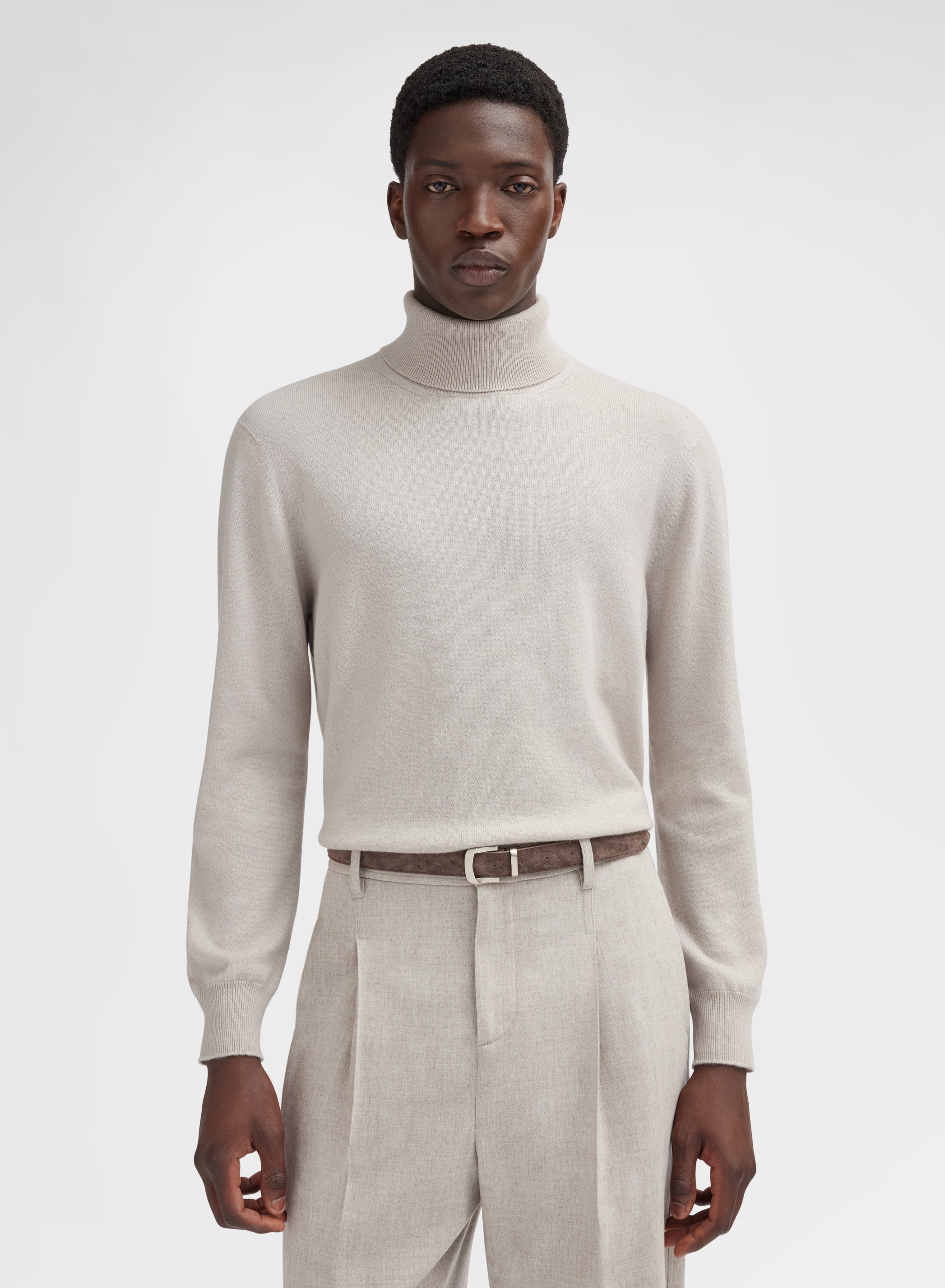 LONG SLEEVE TURTLE NECK CASHMERE RASATO MOON