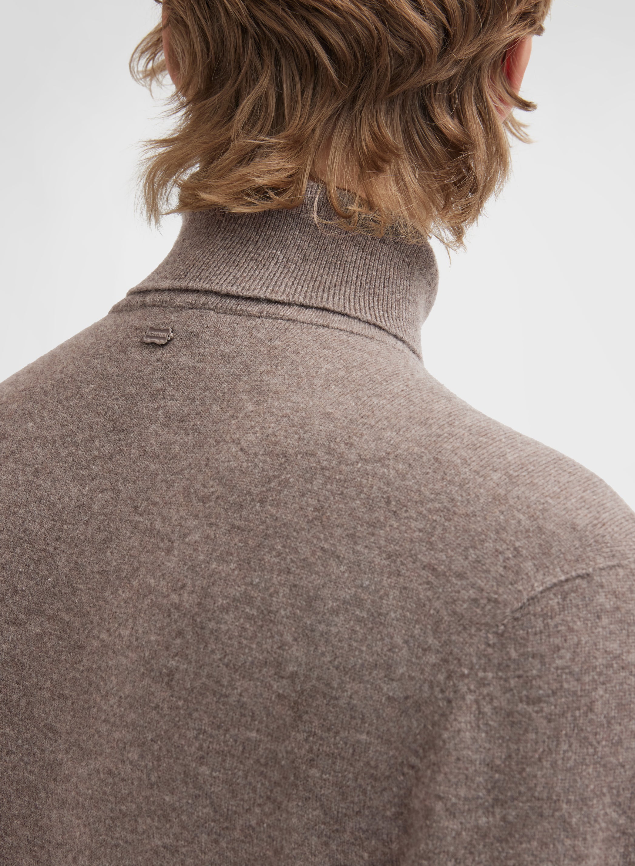 LONG SLEEVE TURTLE NECK CASHMERE RASATO CUMINO