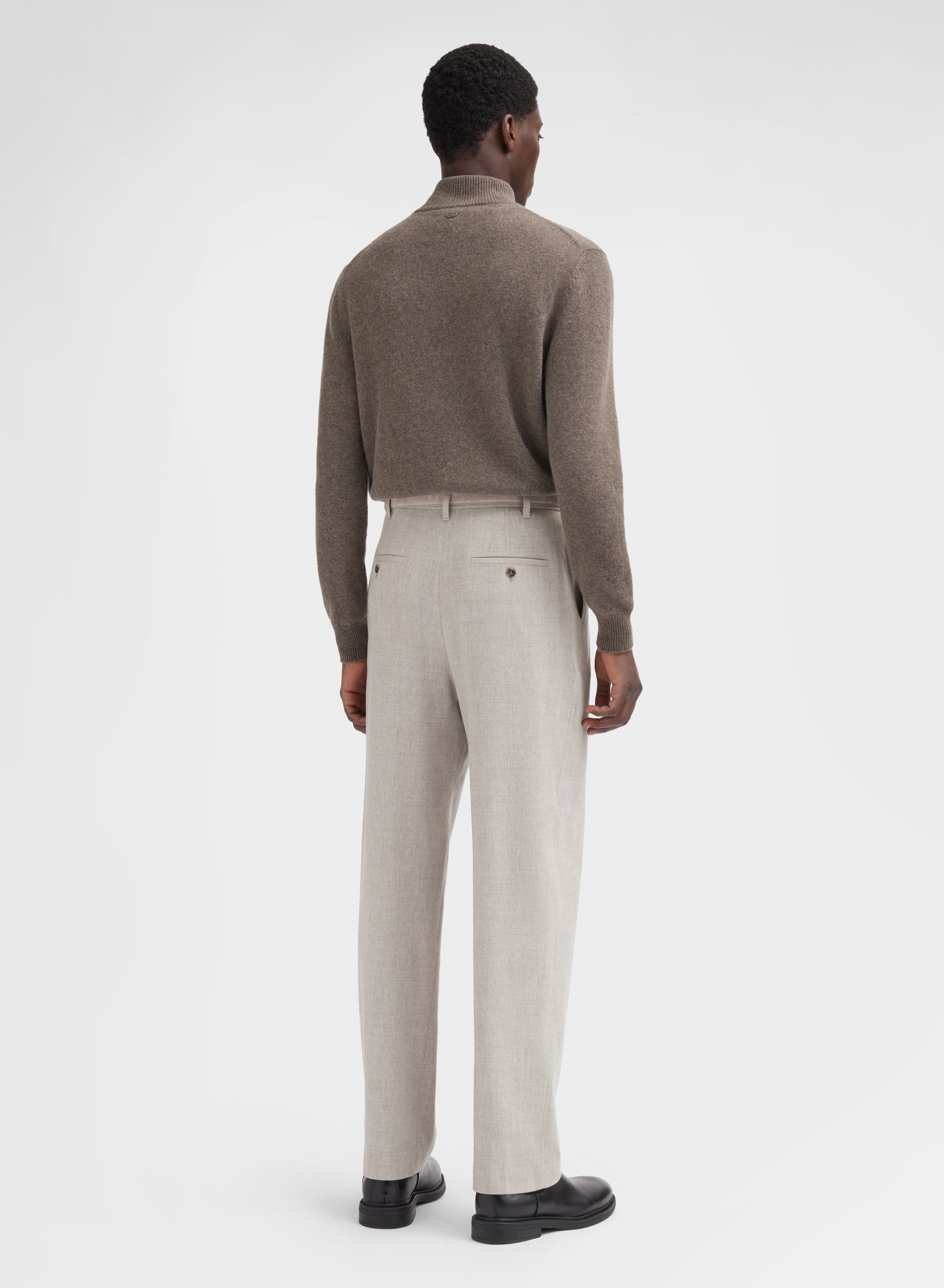 LONG SLEEVE HIGH NECK CASHMERE TUBOLARE CUMINO