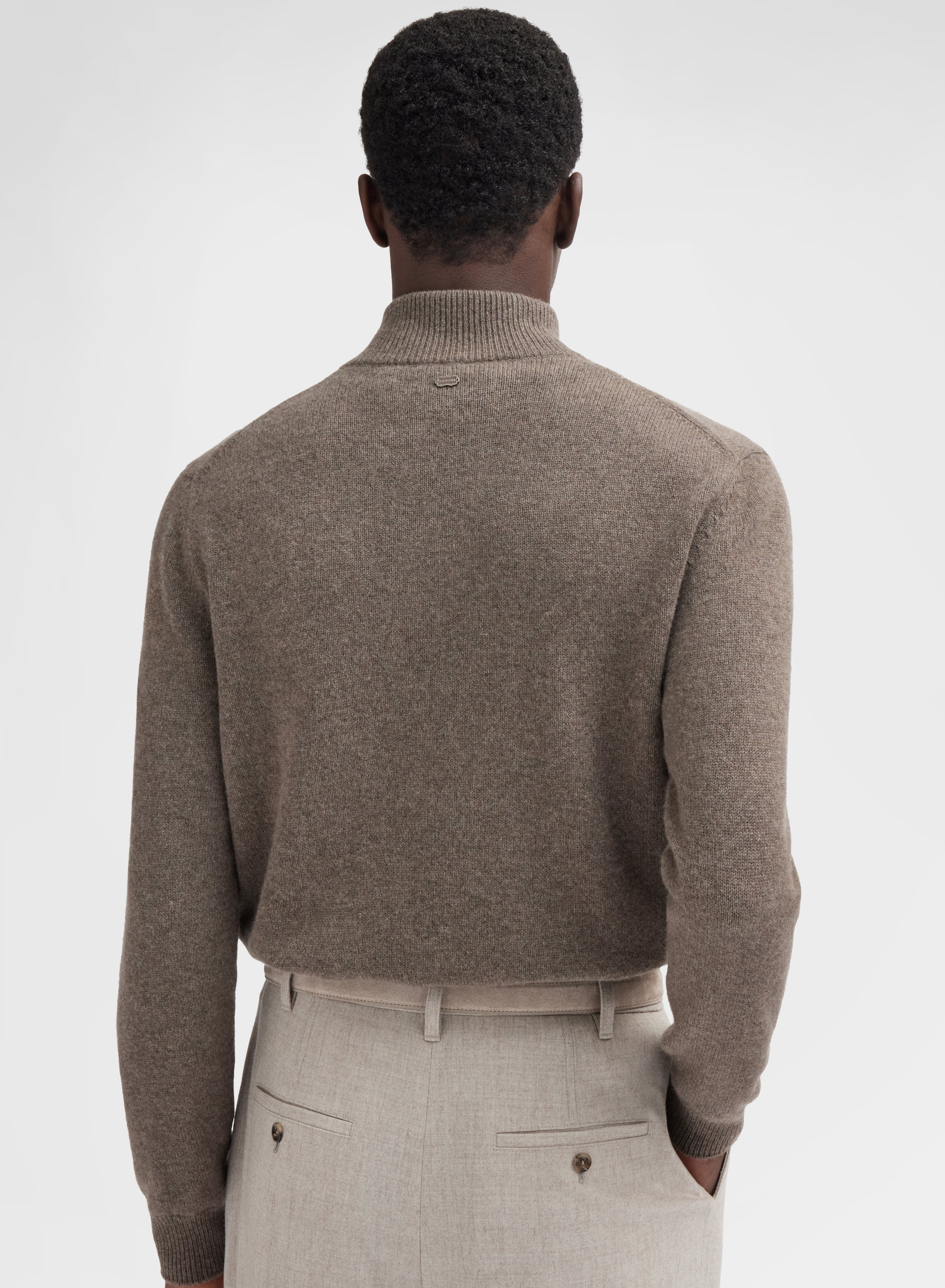LONG SLEEVE HIGH NECK CASHMERE TUBOLARE CUMINO