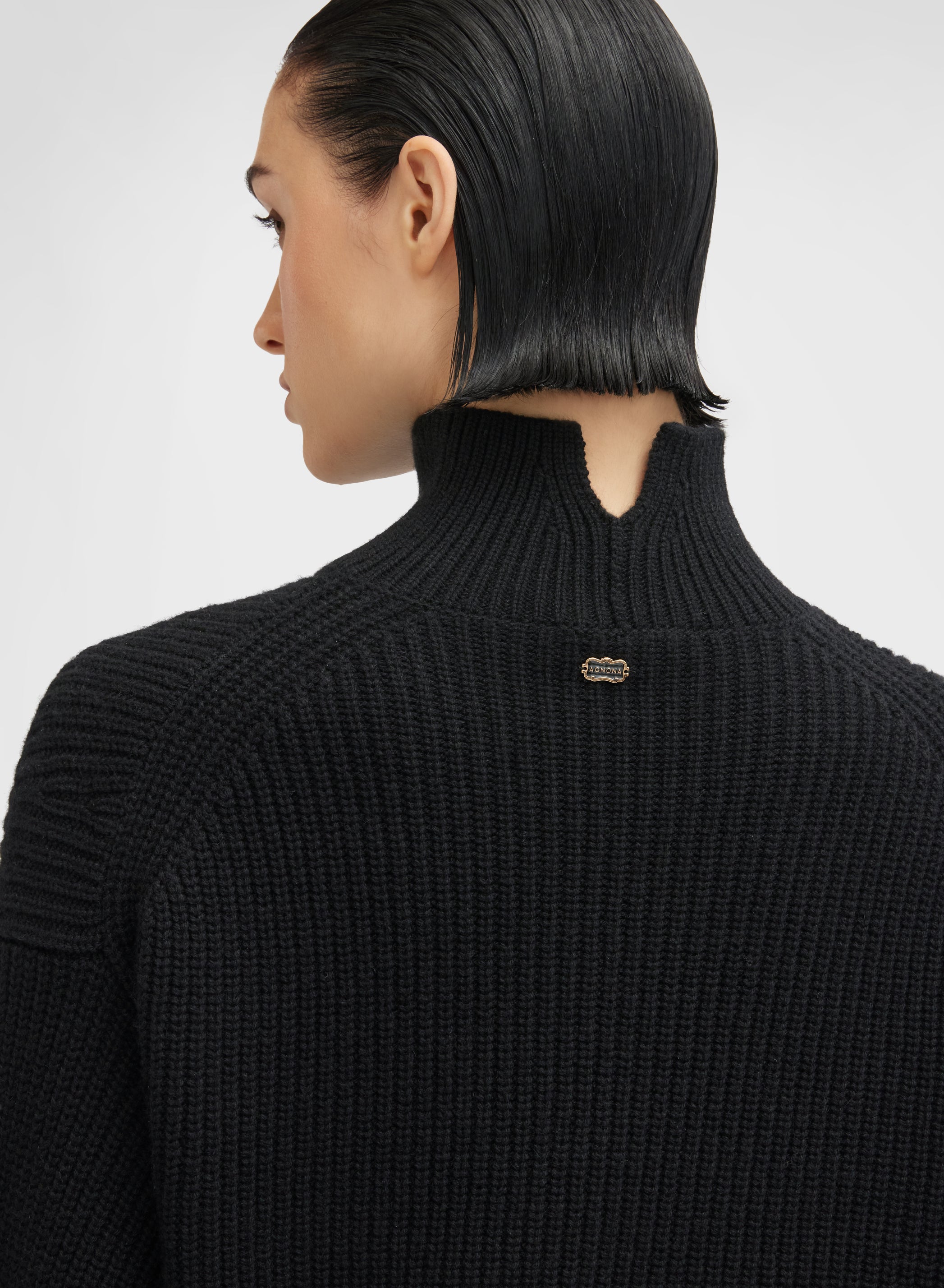 LONG SLEEVE CREWNECK CASHMERE COSTA BLACK