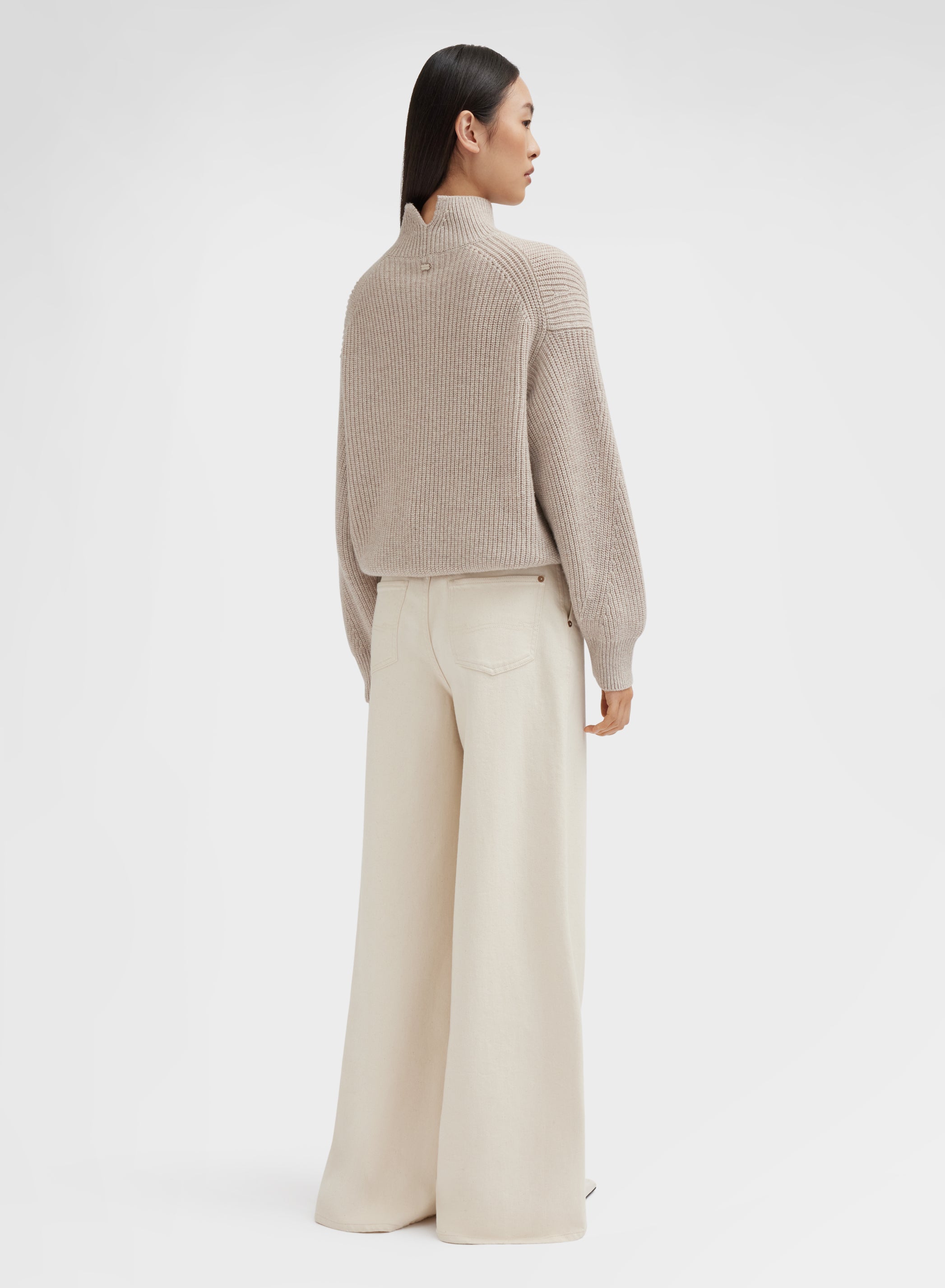 LONG SLEEVE HIGH NECK CASHMERE COSTA ALBINO