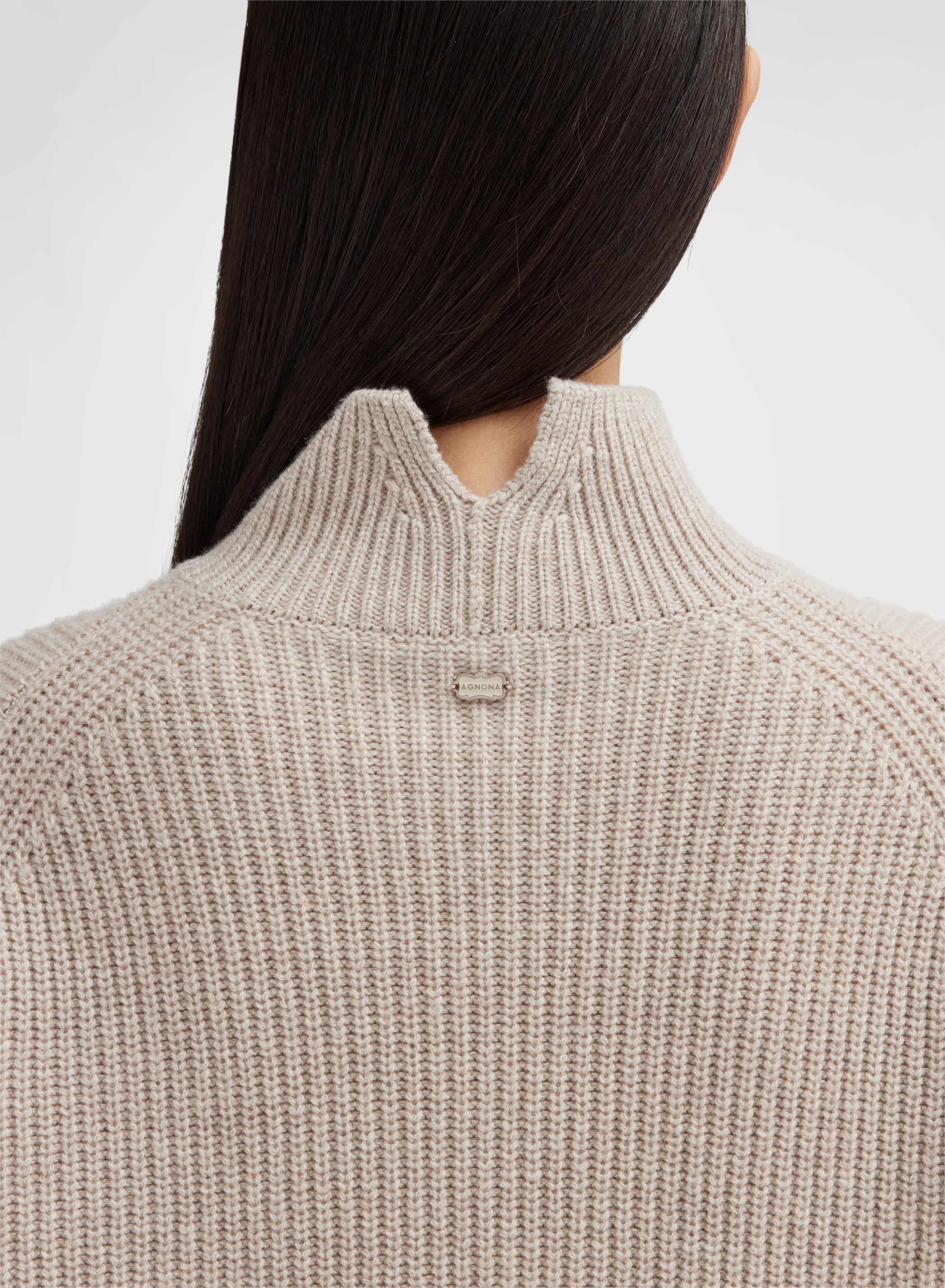 LONG SLEEVE HIGH NECK CASHMERE COSTA ALBINO