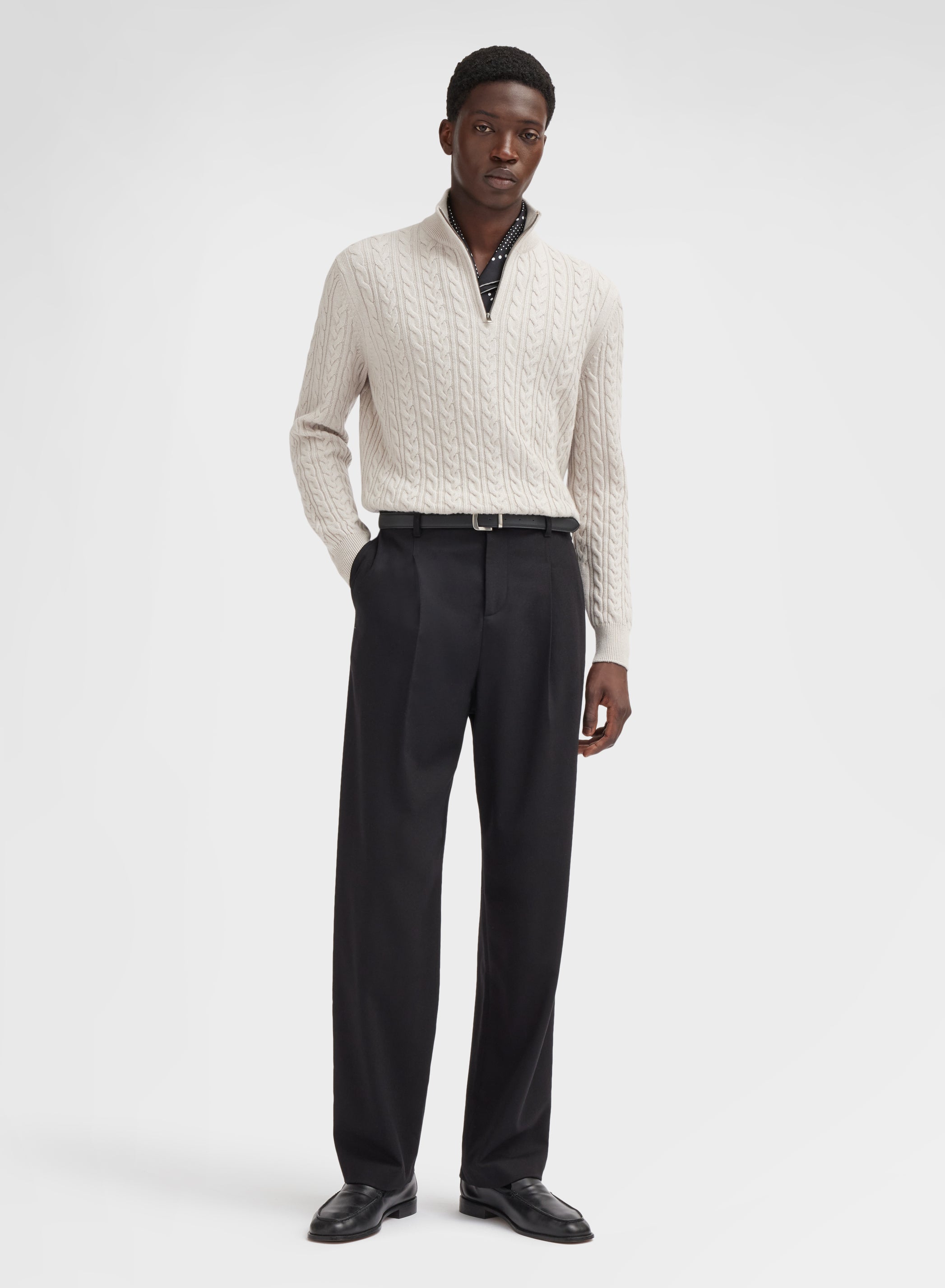 LONG SLEEVE TURTLE NECK CASHMERE TRECCIA MOON