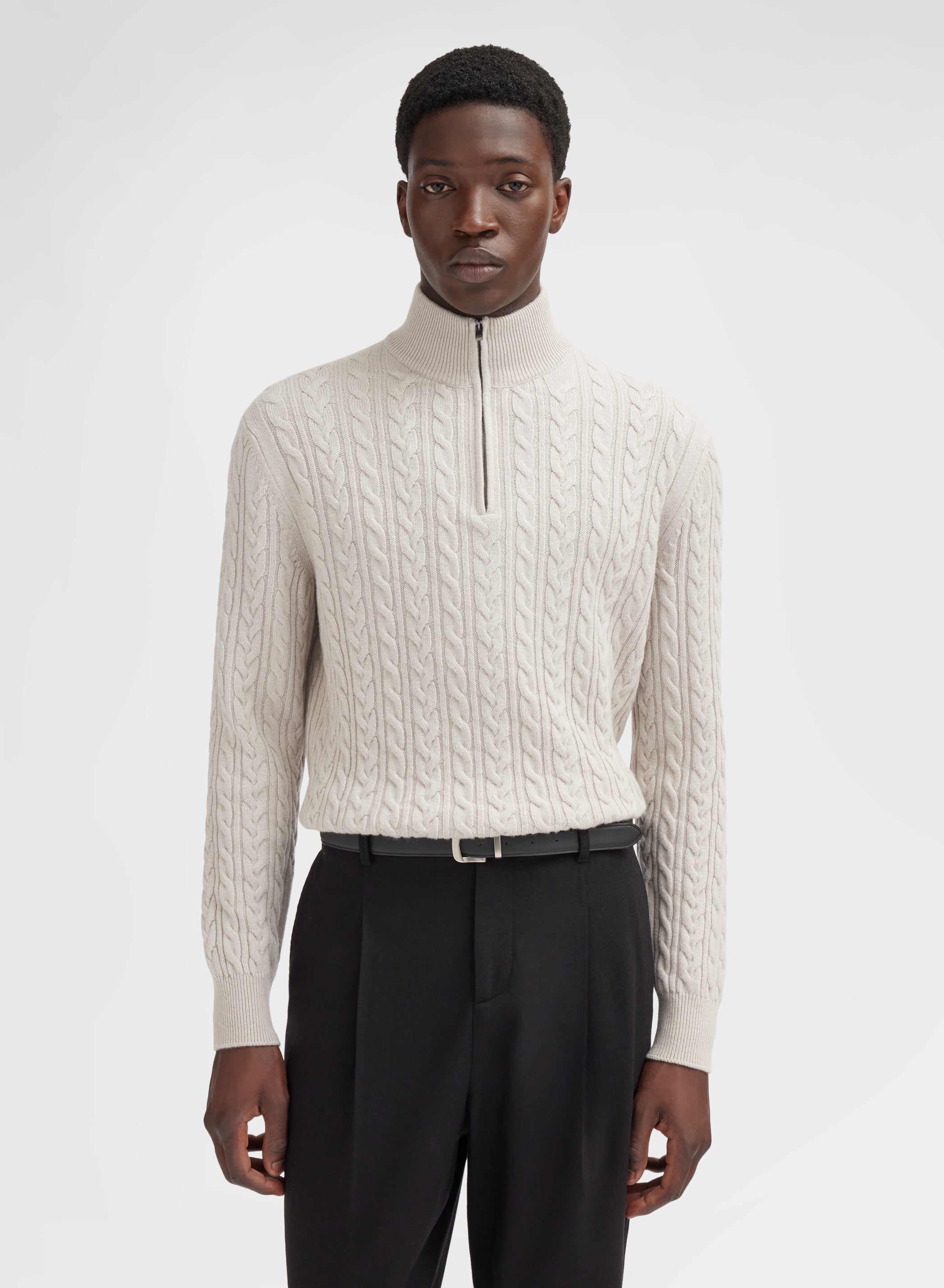 LONG SLEEVE TURTLE NECK CASHMERE TRECCIA MOON