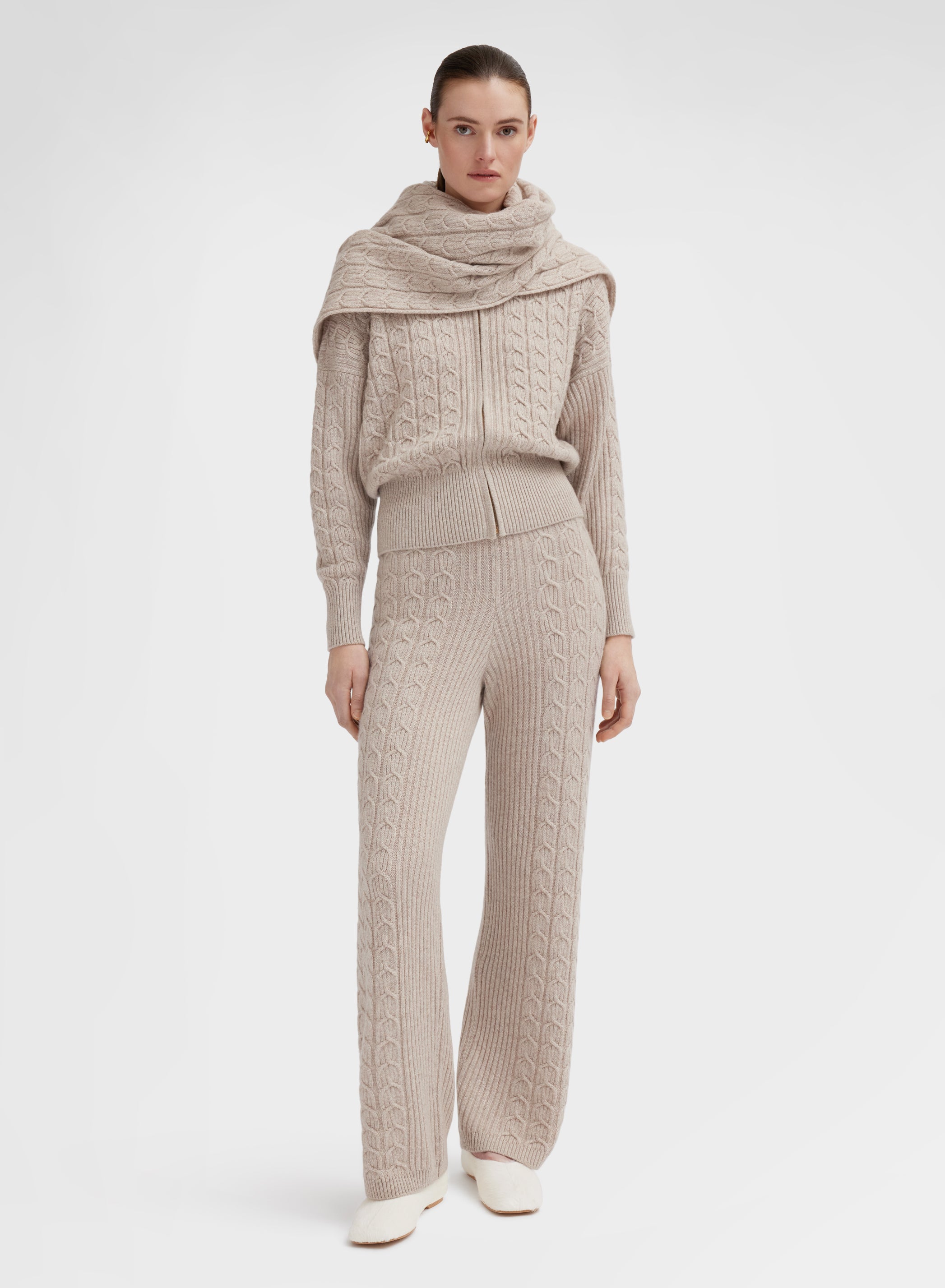 PANTS CASHMERE PLAIT ALBINO