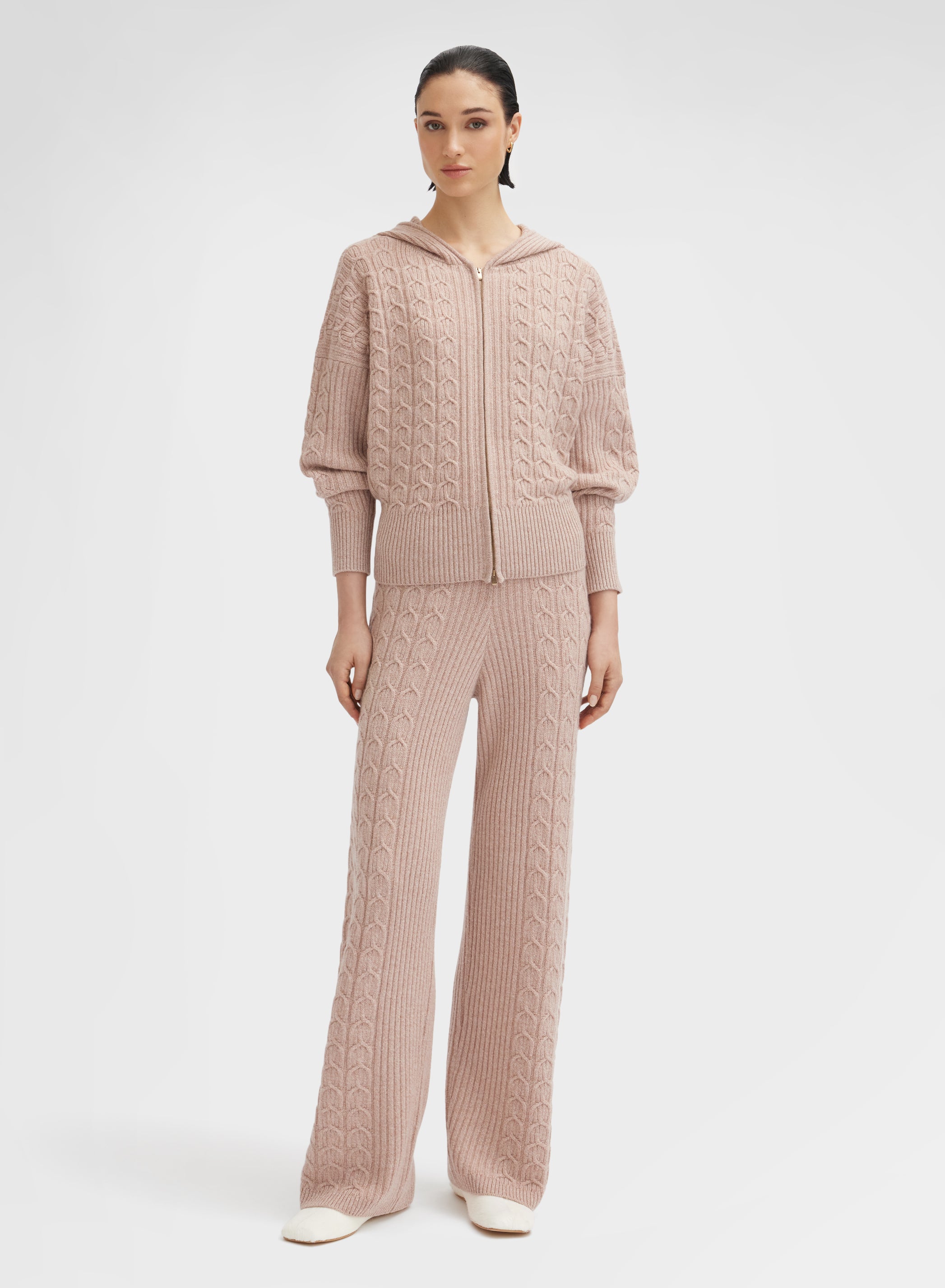 PANTS CASHMERE PLAIT ROSE