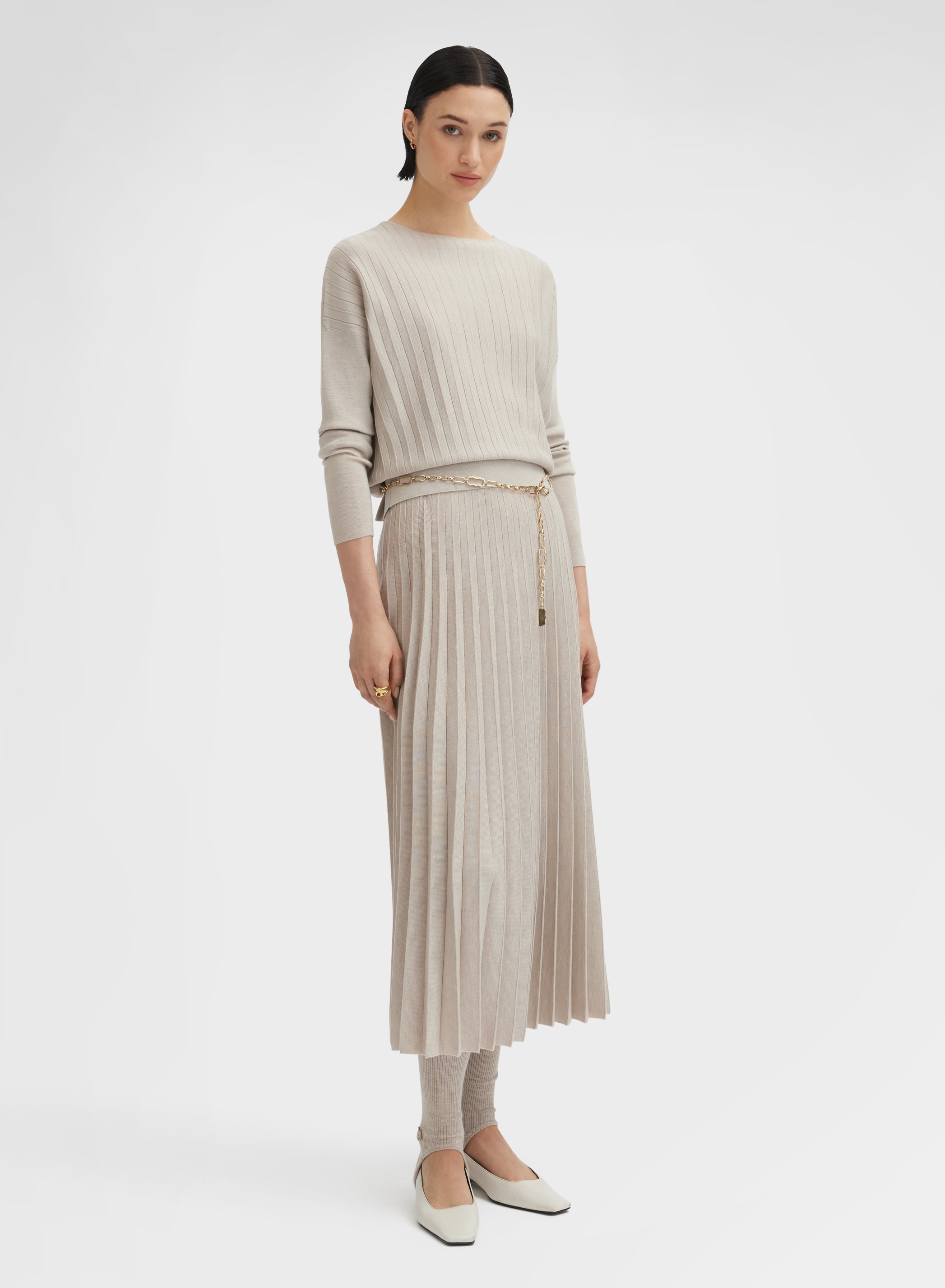 SKIRT CRYSTAL PLISSE CHANTILLY
